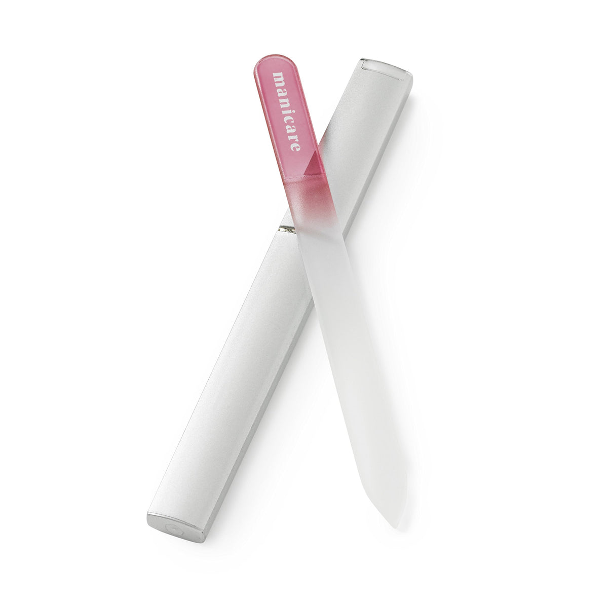 Manicare Glass Nail File - Medium Grit, Double-Sided, Protective Case