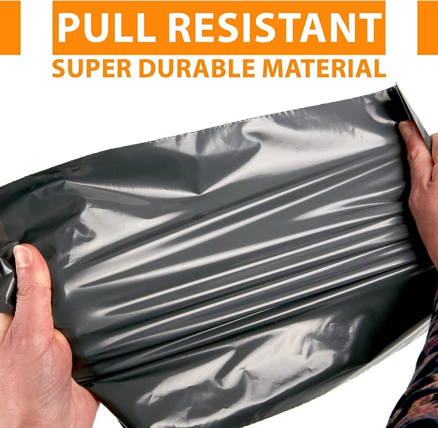 G4GADGET 50 Pack Grey Polyethylene Mailing Postal Bags - 16' x 21' | 50 Micron Thickness 2