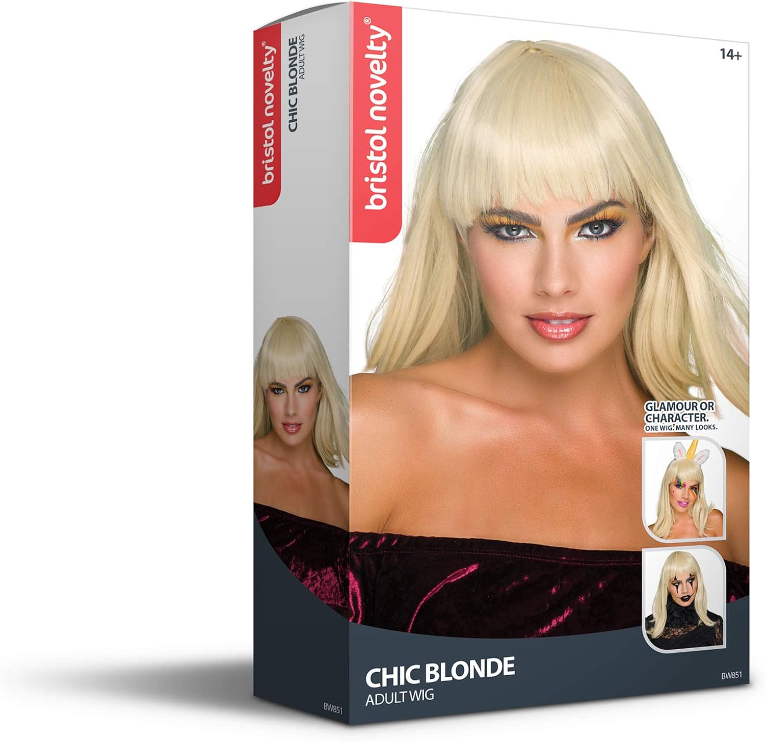 Bristol Novelty Chic Doll Wig, Blonde, One Size 2