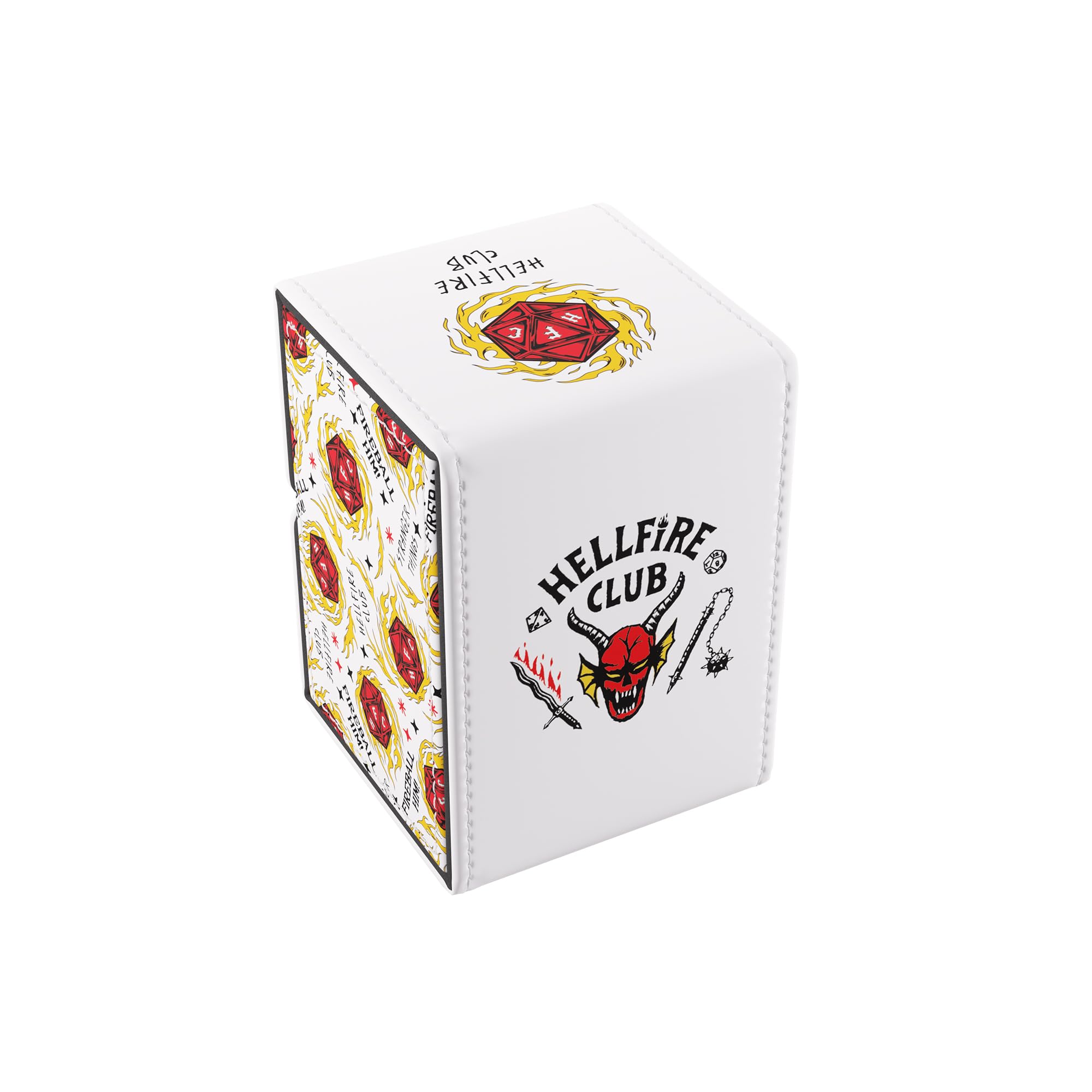 Gamegenic Stranger Things Hellfire Club Dice Tower and Cube Storage Box | Faux Leather