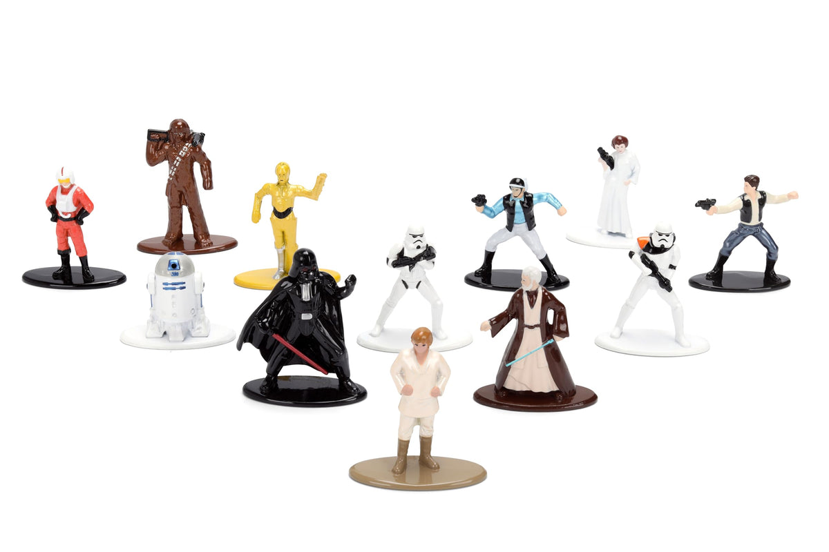 Jada Star Wars Nano Figures Wave 1 - 12 Die-Cast Mini Figures | 1.65" Scale | Multicolor