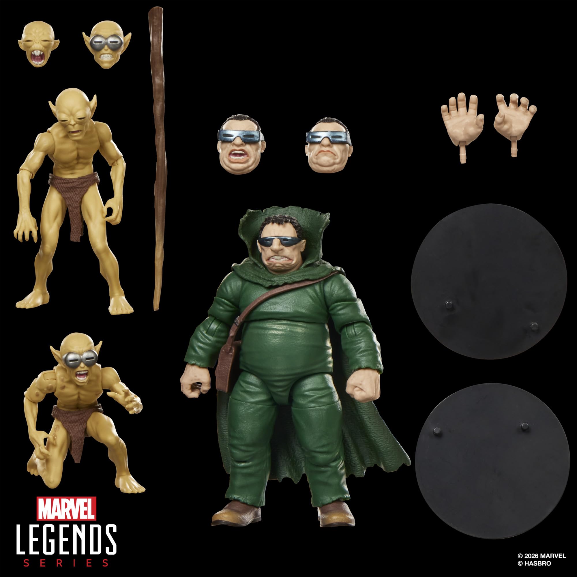Marvel Legends Series Marvel's Mole Man & Moloids Multi-Pack - 3 Fantastic Four Comics-Inspired Collectible 15 cm Scale Action Figures | Ages 4+ 3