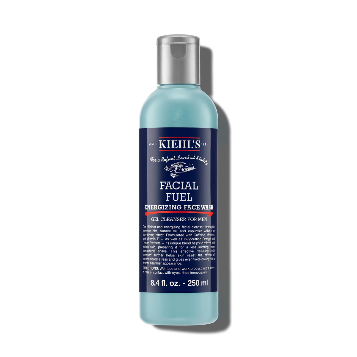 Kiehl's Facial Fuel Energizing Face Wash - Gel Cleanser for Men, 250 ml