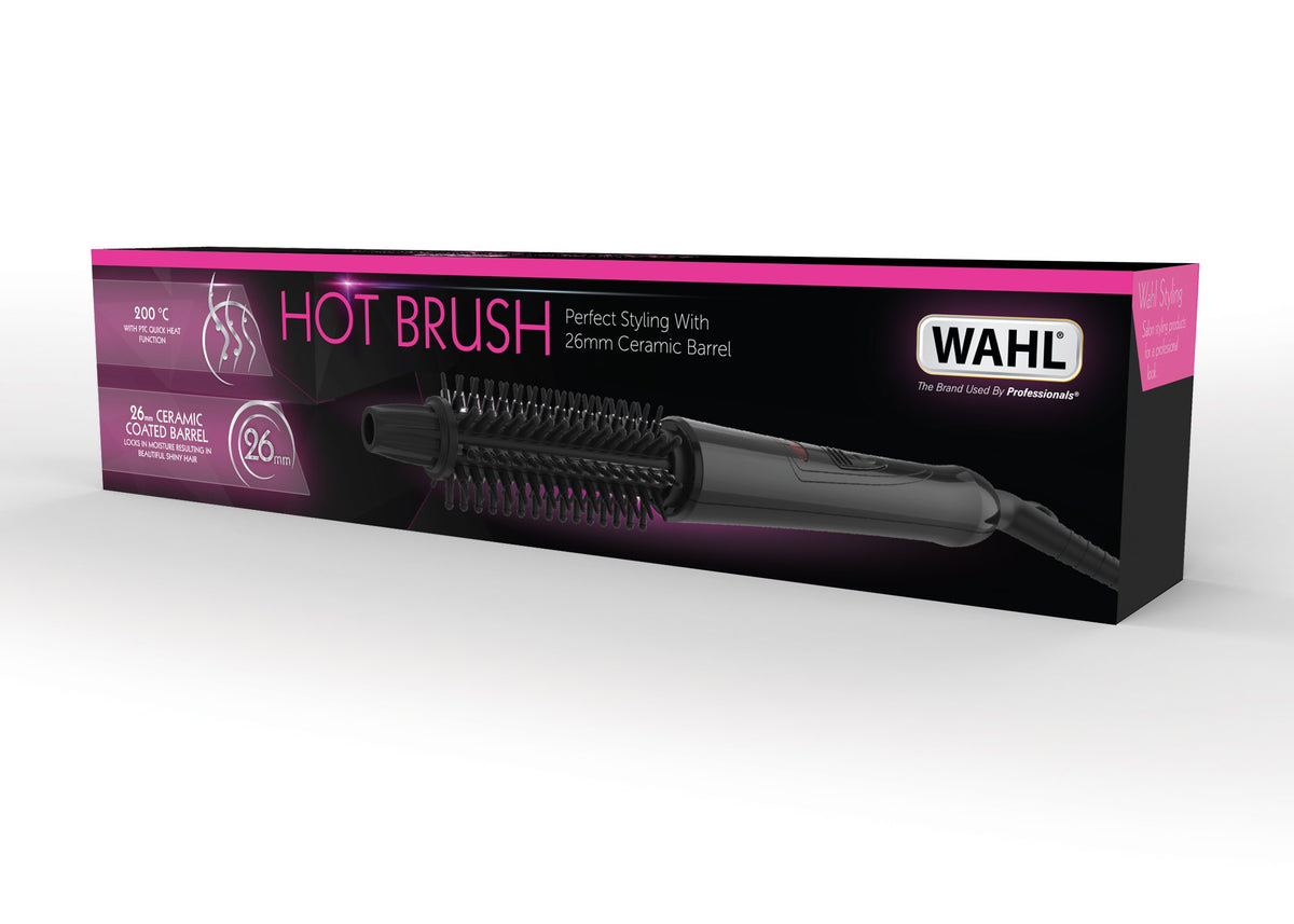 Wahl Hot Brush, Heated Round Brush - Ceramic Coated, 26mm, Black