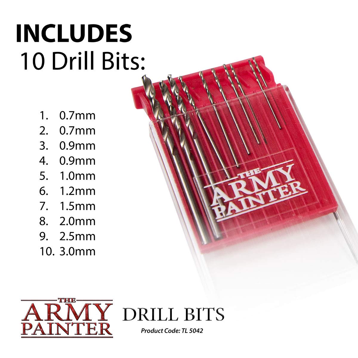 The Army Painter Model Drill Bits - Pack of 10 | 0.7mm-3.0mm | For Plastic, Resin, Metal Miniatures 3