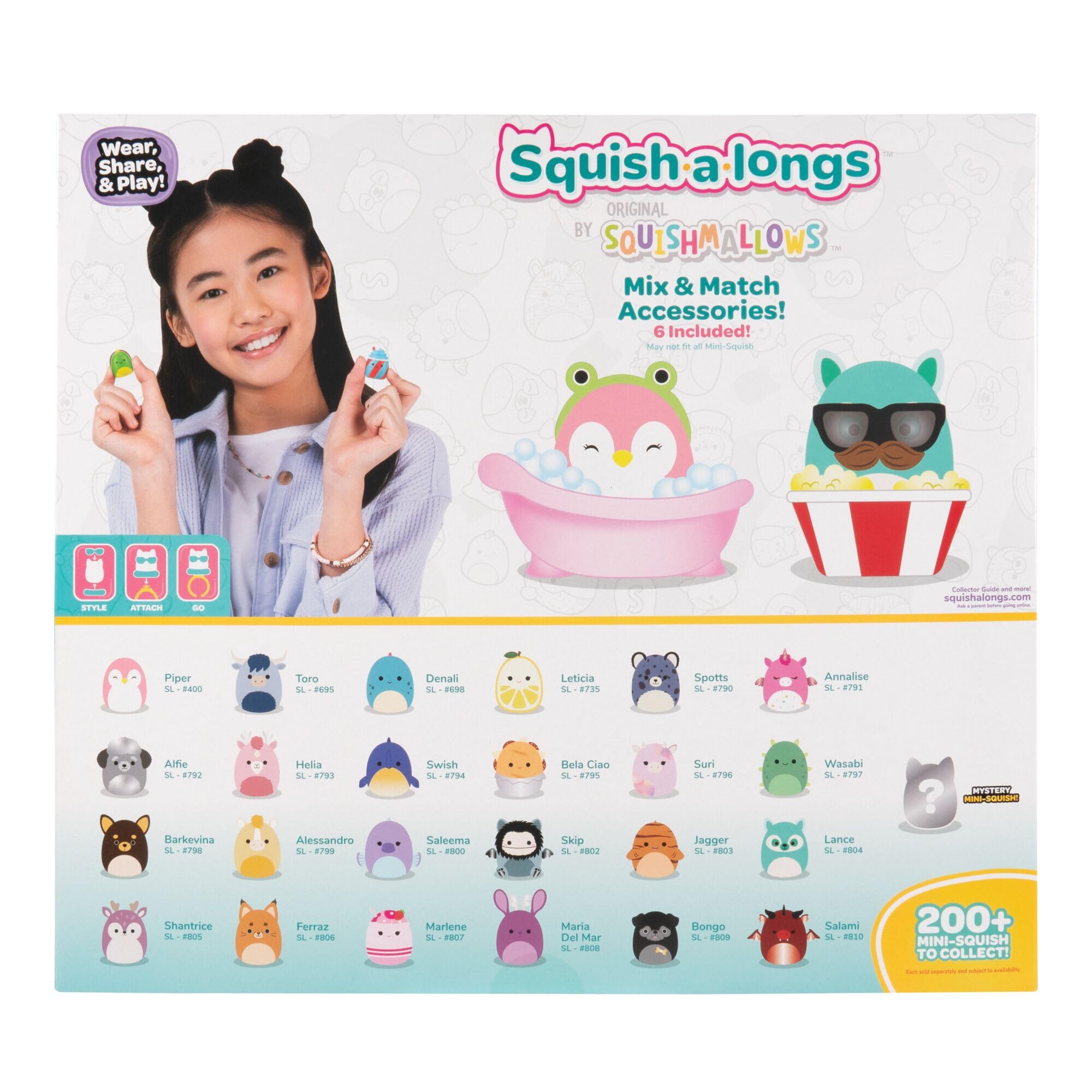 Squish-a-longs Mini-Squish 25-Pack (Wave 5, Style 1) - (25) 1" Mini-Squish, 6