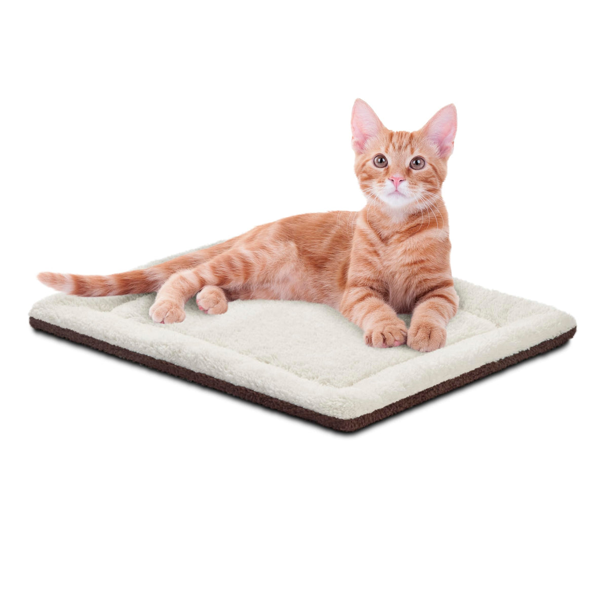 K&H Self-Warming Thermal Cat and Dog Bed Mat - Oatmeal/Chocolate, 53.3 x 43.2 cm