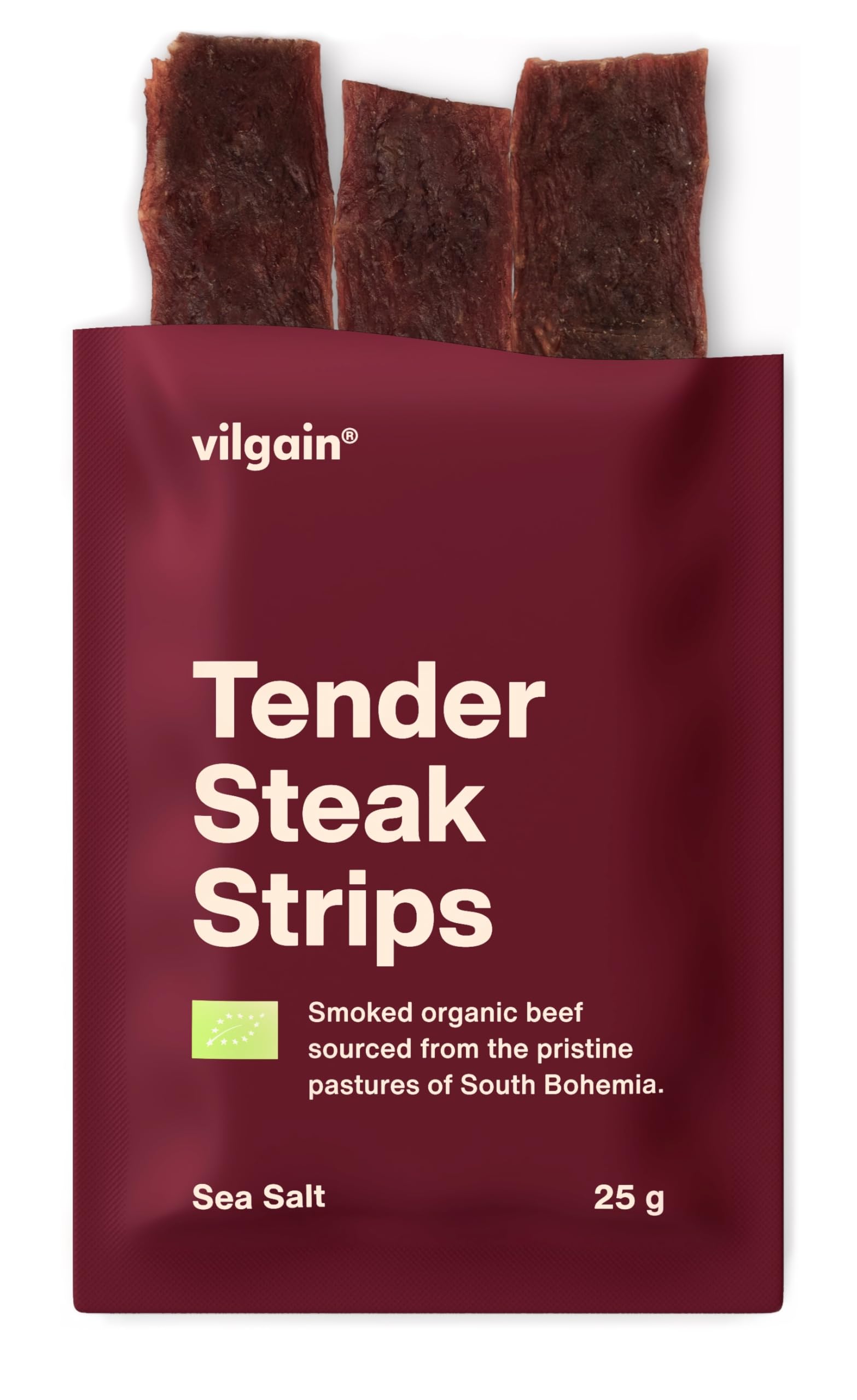 Vilgain Organic Beef Steak Strips - High Protein, Gluten-Free, No Nitrates 1