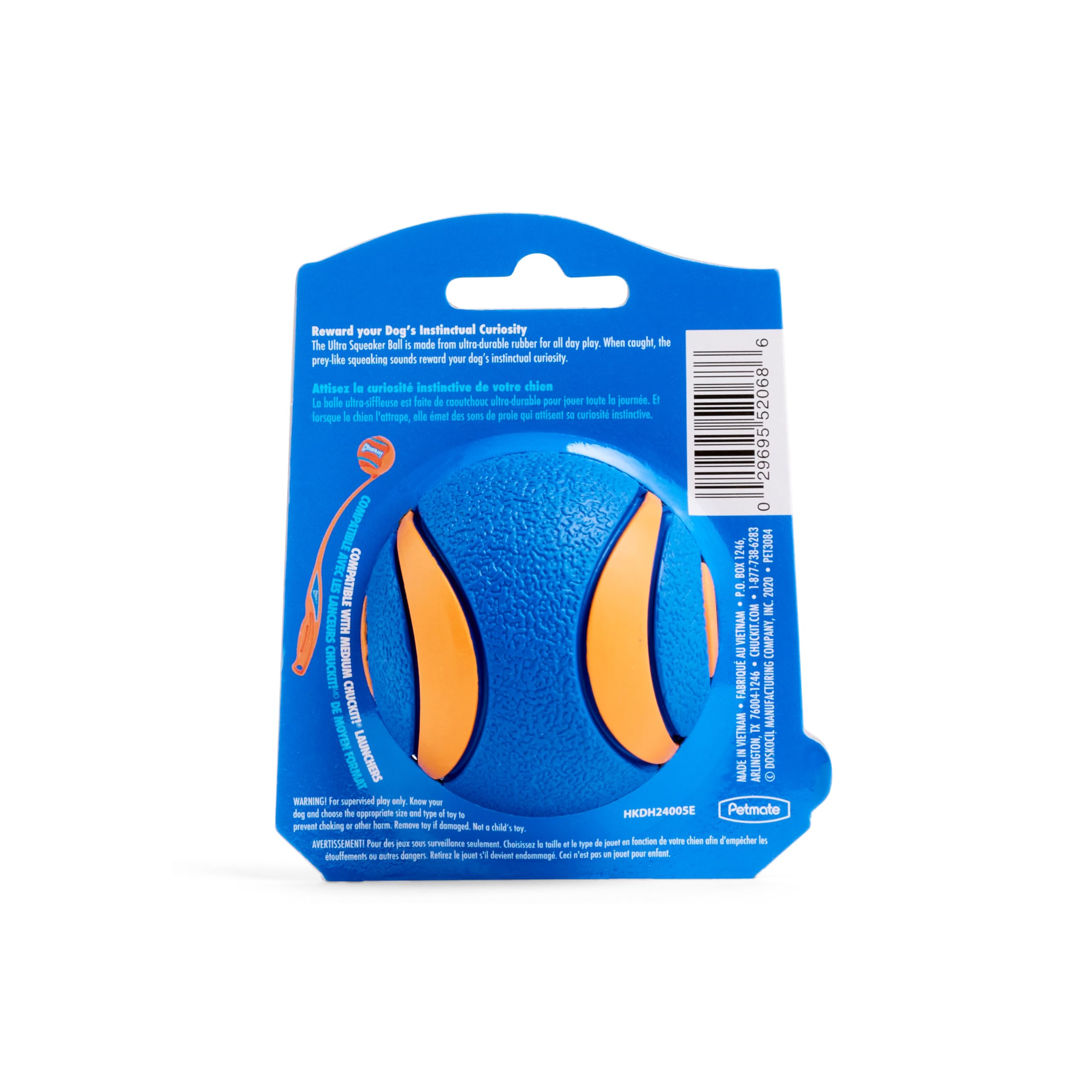 Chuckit! Ultra Squeaker Ball Dog Toy - Durable Rubber & Launcher Compatible | Medium 6