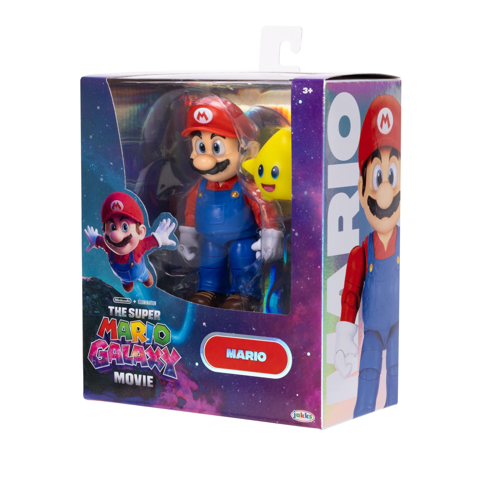 Jakks Pacific Super Mario Galaxy Movie Mario Action Figure | 5-inch | Glow in the Dark Luma Accessory 6