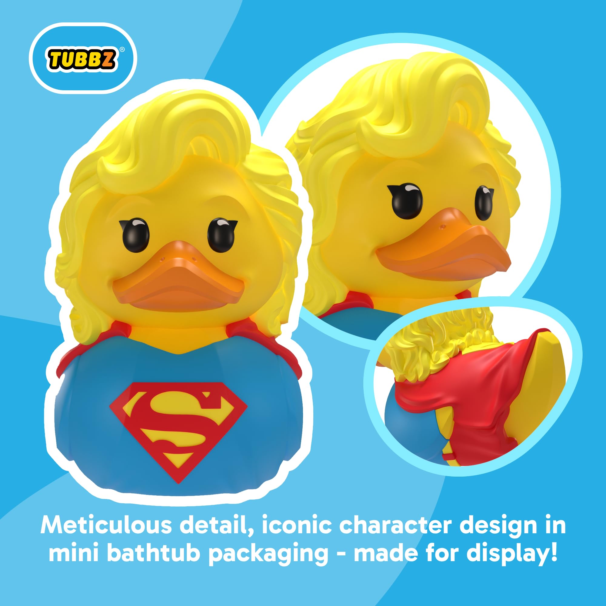TUBBZ DC Comics Supergirl Mini Cosplaying Rubber Duck Vinyl Figure | Approx 5cm 2