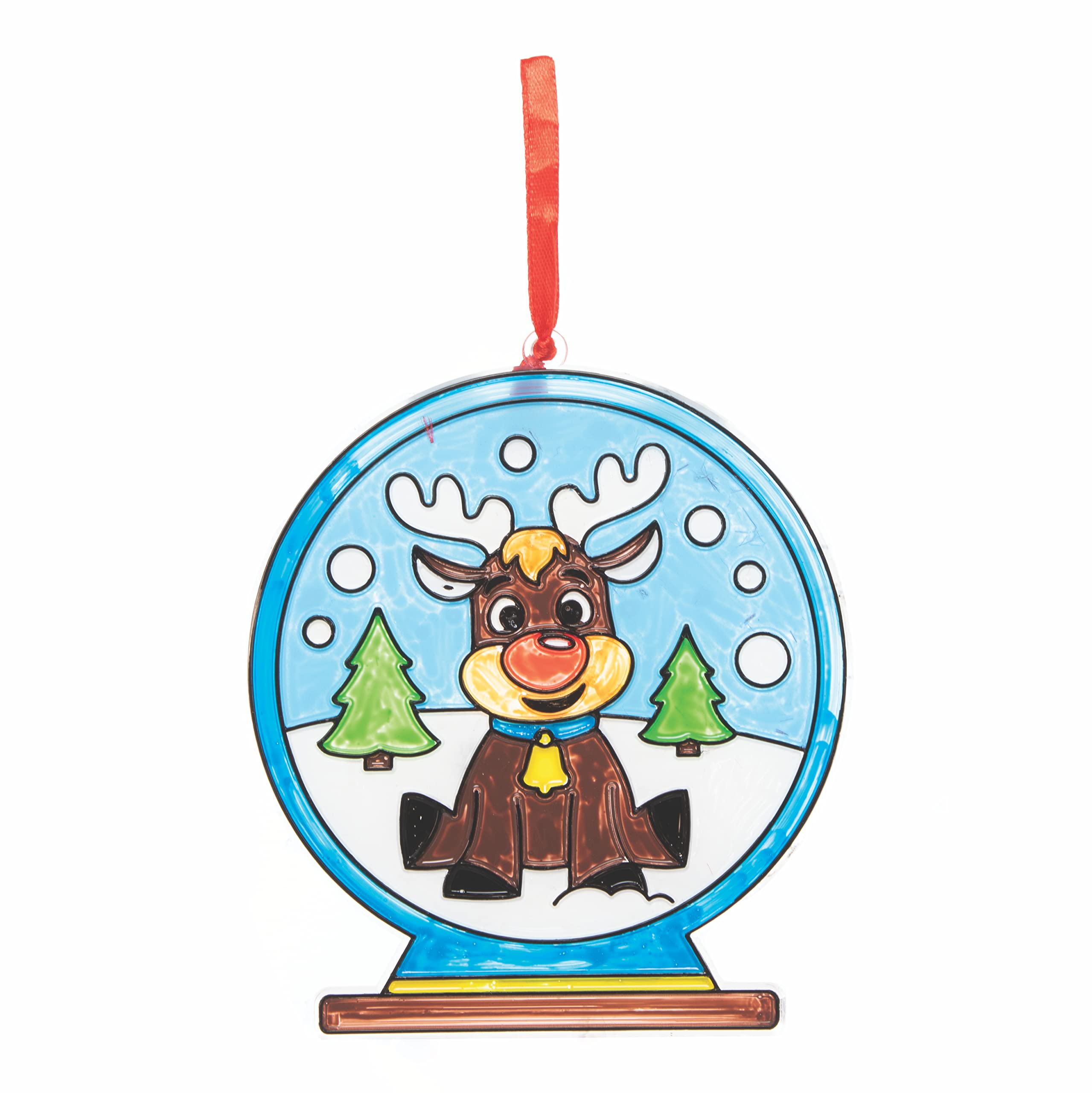 Baker Ross FC181 Christmas Snow Globe Suncatcher Decoration Craft Kit - Pack of 6 | Ages 3+ 9