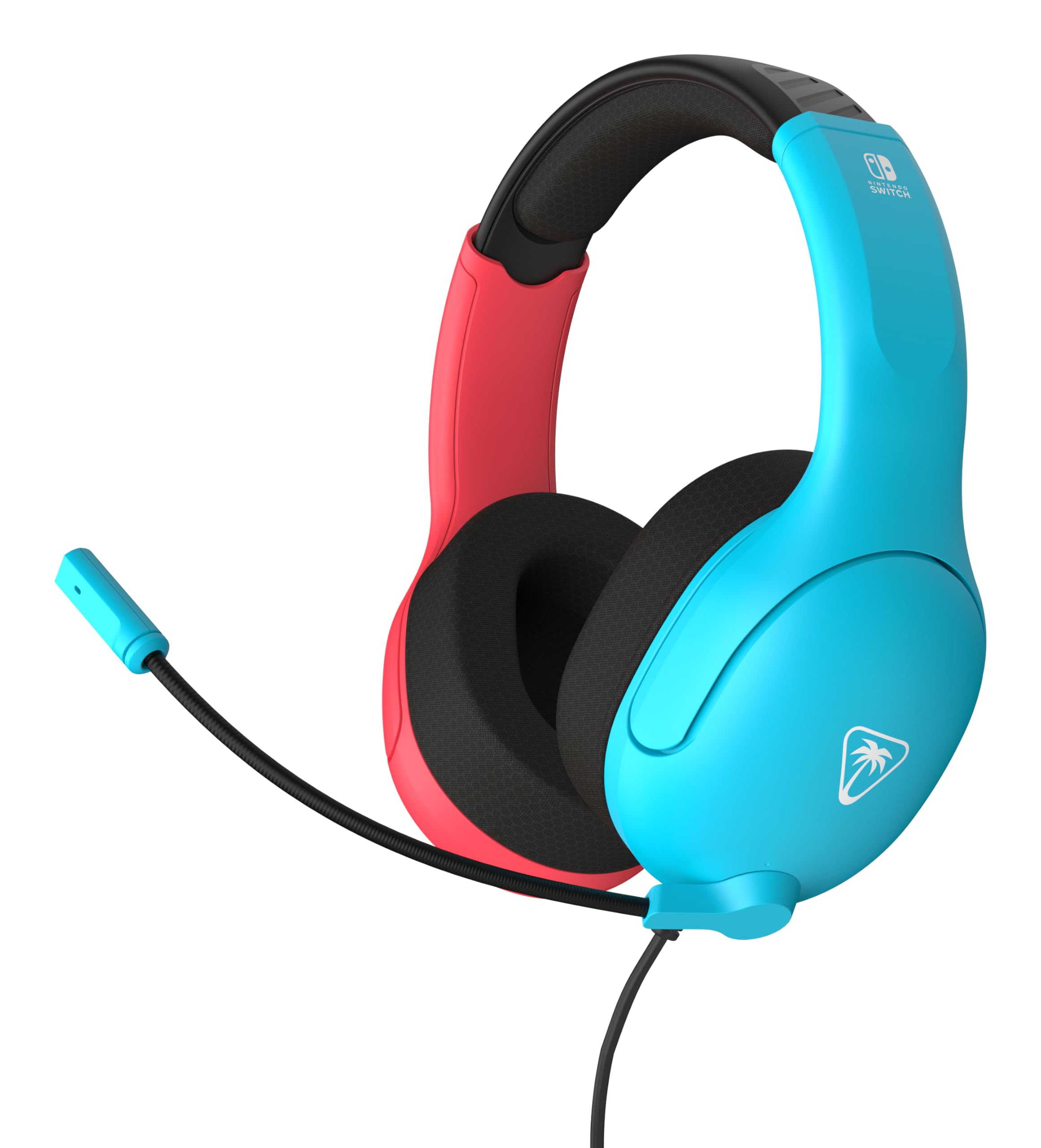 Turtle Beach Airlite Fit Neon Blue and Red Wired Gaming Headset with Flip-t