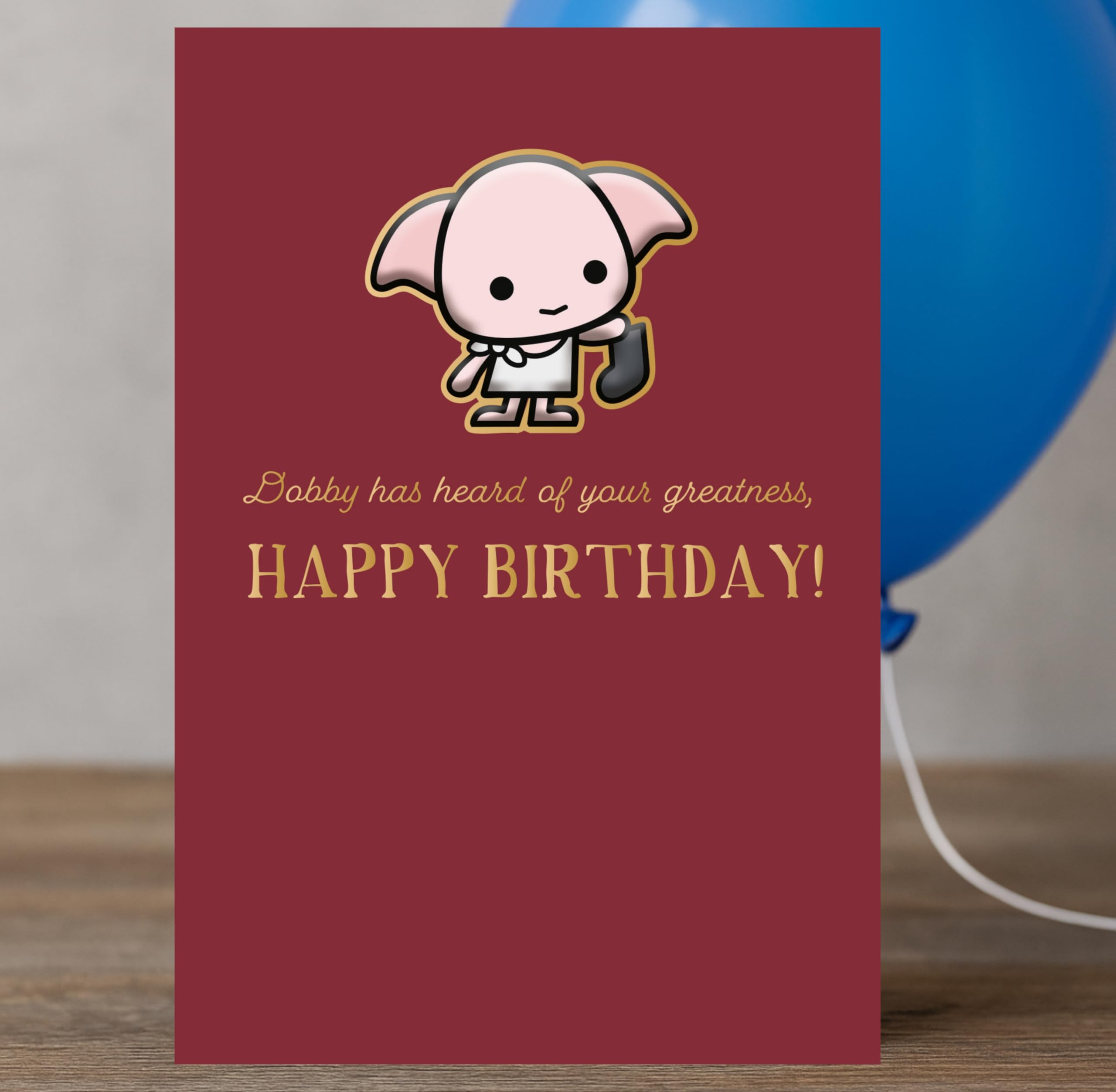 Danilo Promotions LTD Harry Potter Dobby Has Heard of Your Greatness Birthday Card | Unisex Adults & Kids 3