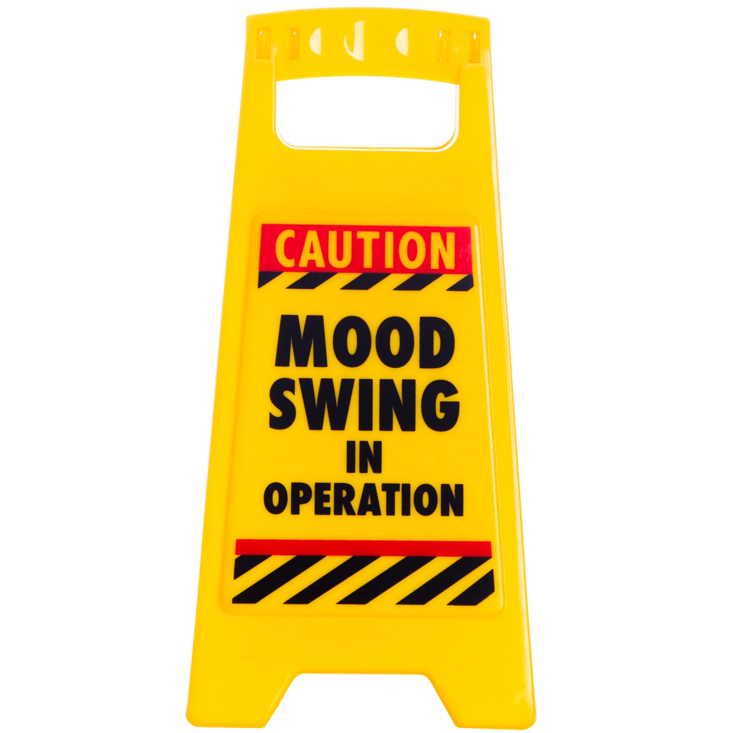 Boxer Gifts Mood Swing Novelty Warning Sign | Plastic | 11.8cm x 25cm | Yellow
