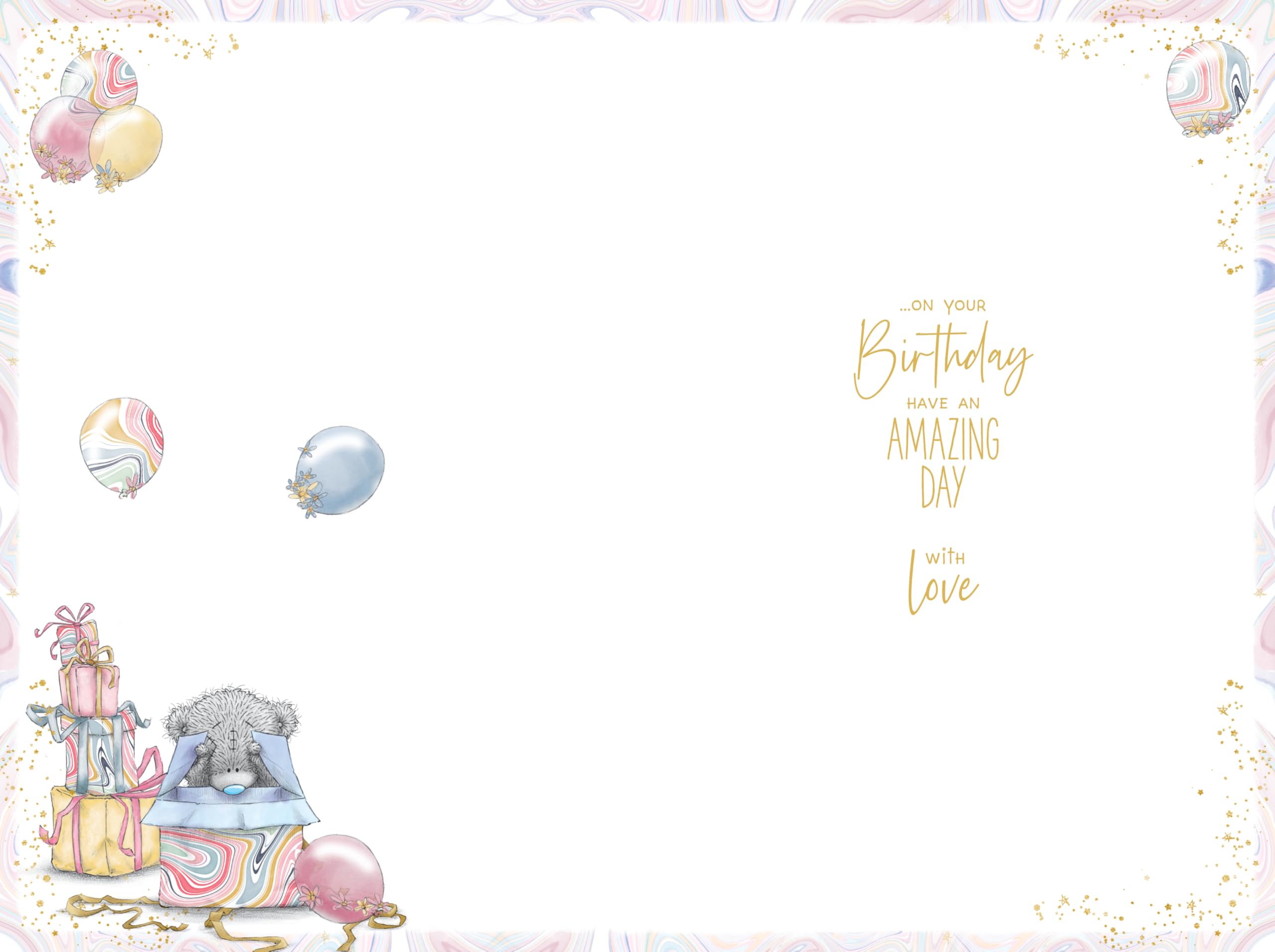 Me To You Tatty Teddy Luxury Gold Foil Birthday Card for Niece | 6 x 9 Inches