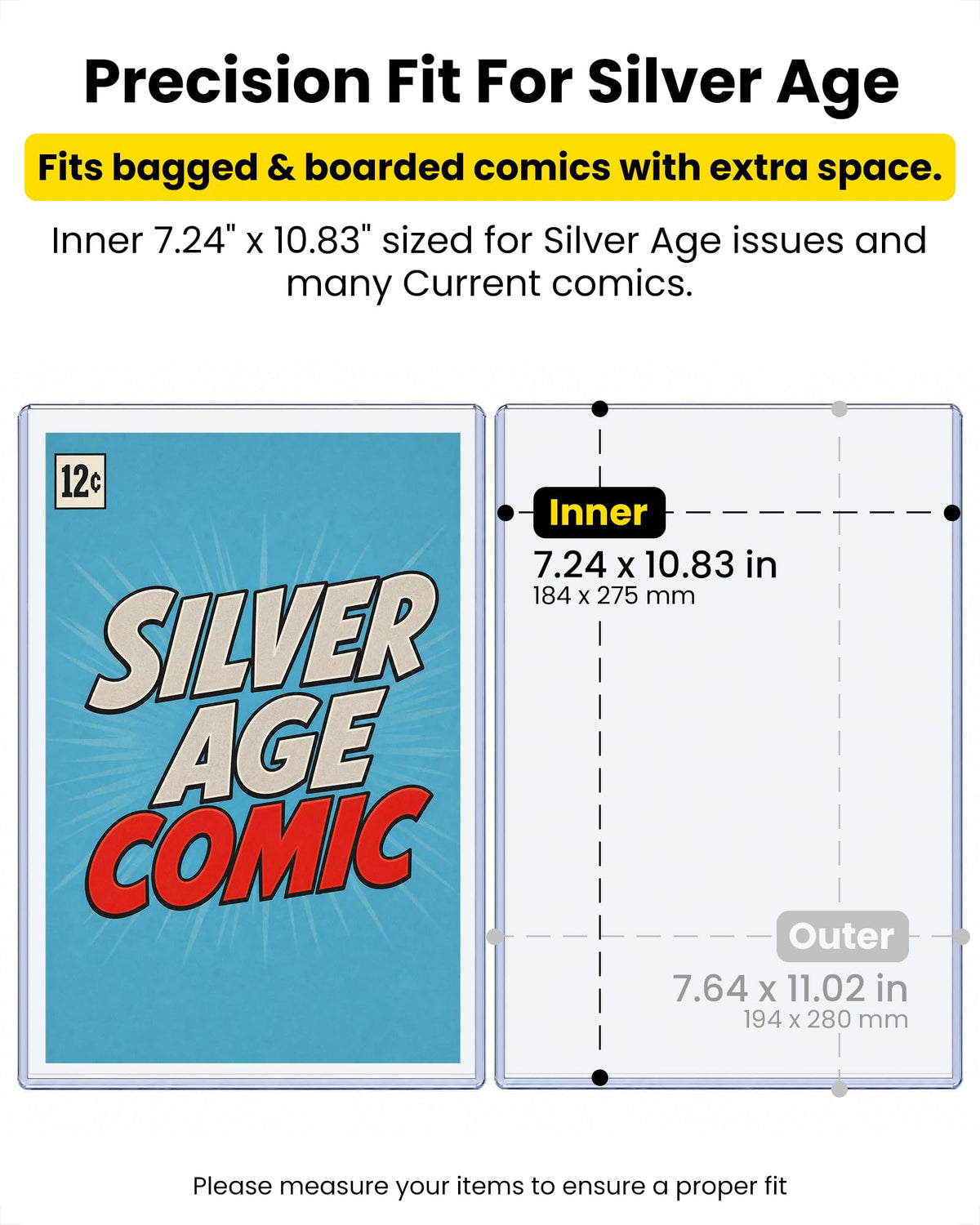HYARUAT Comic Book Top Loaders - 10, 7 5/8 x 11 in