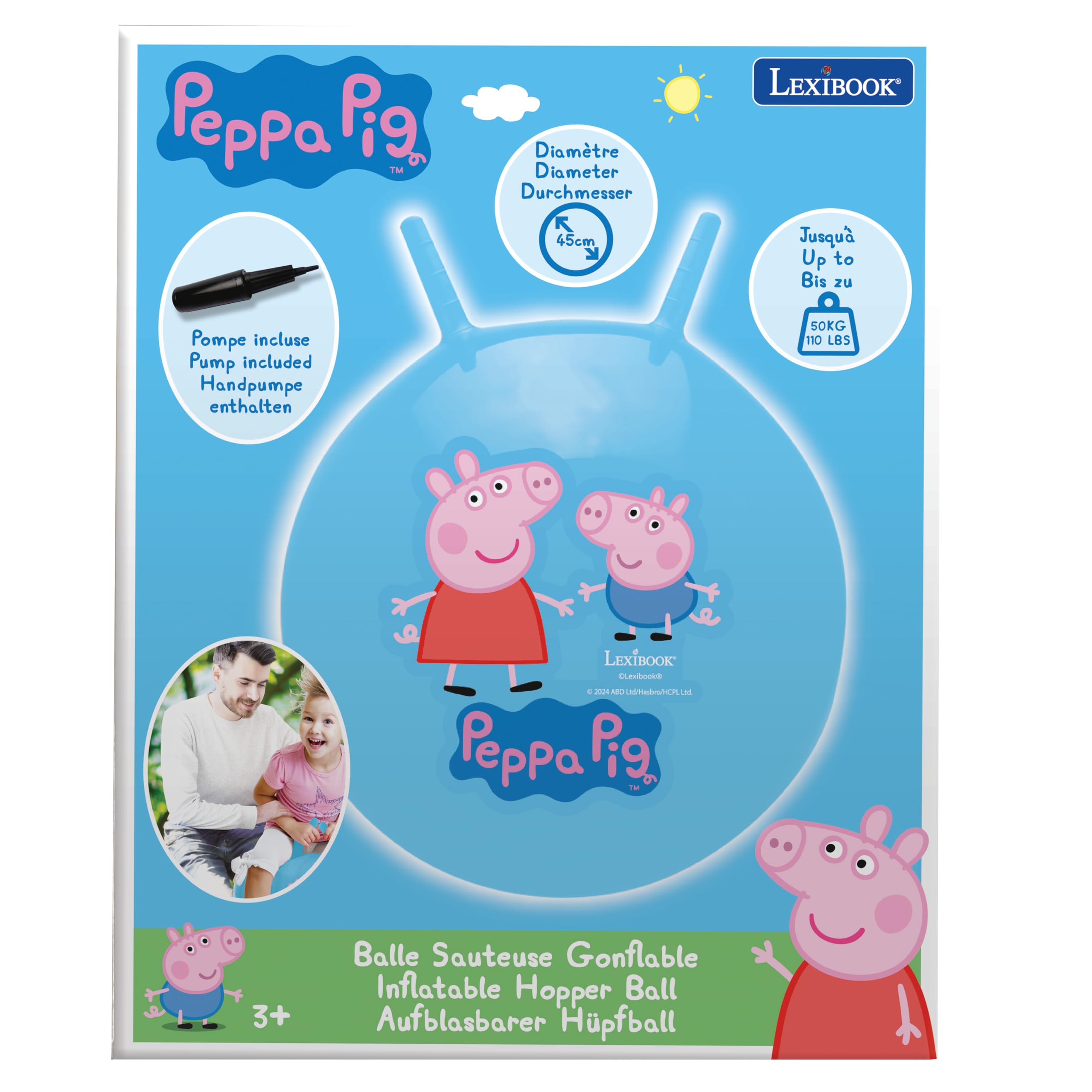 Peppa Pig Inflatable Hopper Ball - Fun Bouncing Toy for Kids 3 Years and Up 3