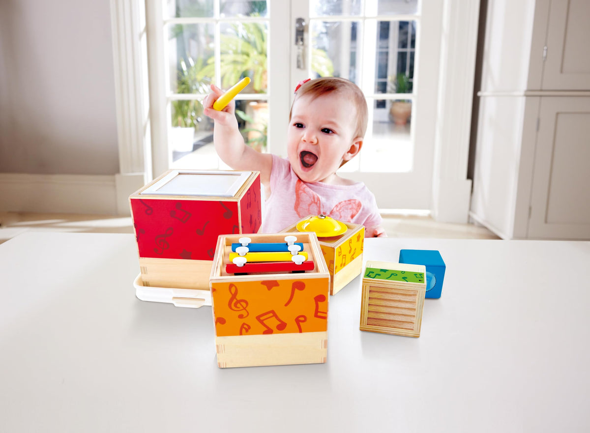 Hape Stacking Music Set - 6-Piece Wooden Musical Toy, 18 Months+