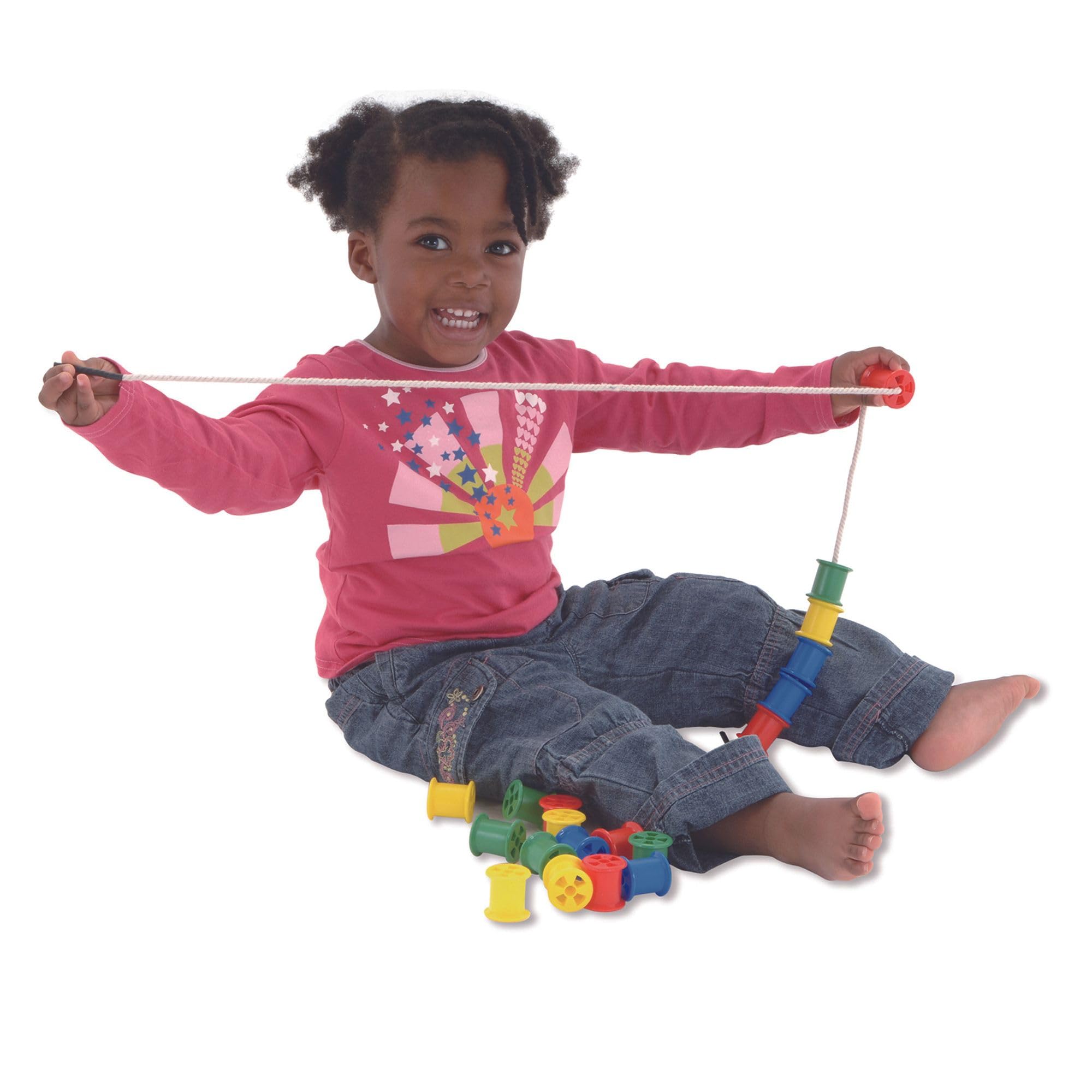 Galt Toys Cotton Reels Threading & Stacking Toy for Ages 3-5 Years | 20 Count 2