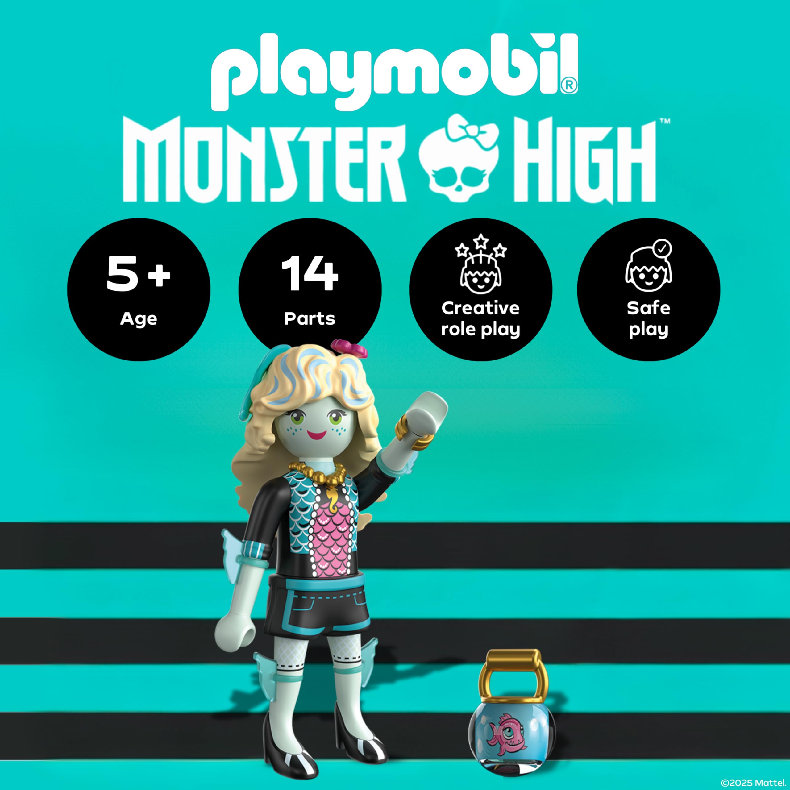 Playmobil Monster High Lagoona Blue - Ocean-Themed Play Figure Set for Kids 4+ 2