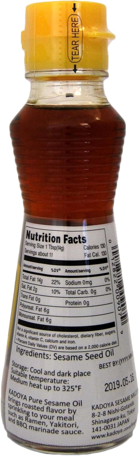 Kadoya - 100% Pure Sesame Oil (5.5oz / 163ml)