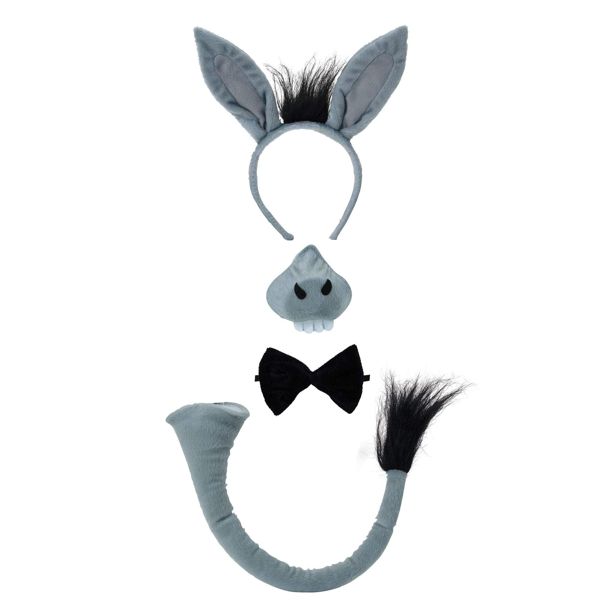 Bristol Novelty Donkey Costume Accessory Set with Sound - One Size 2