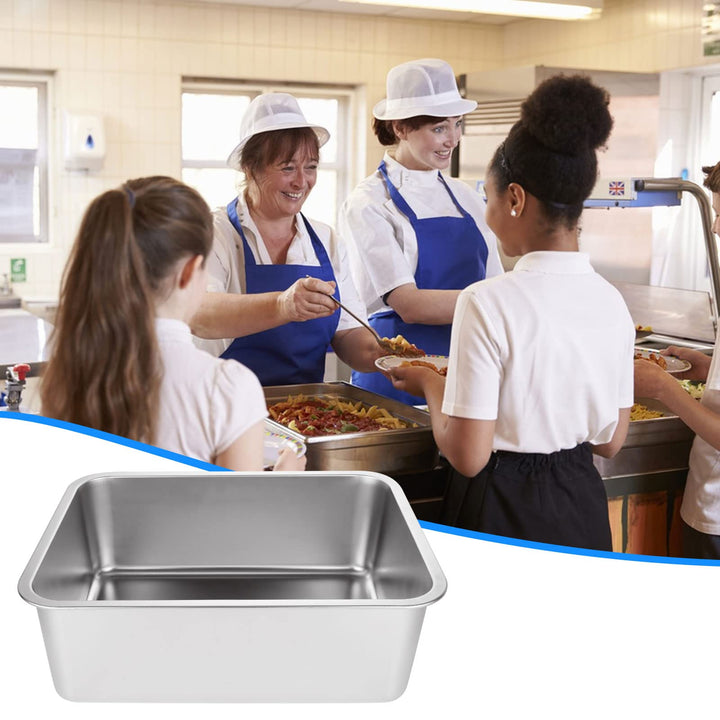 ASelected - Stainless Steel Large Rectangular Washing Up Bowl 17L
