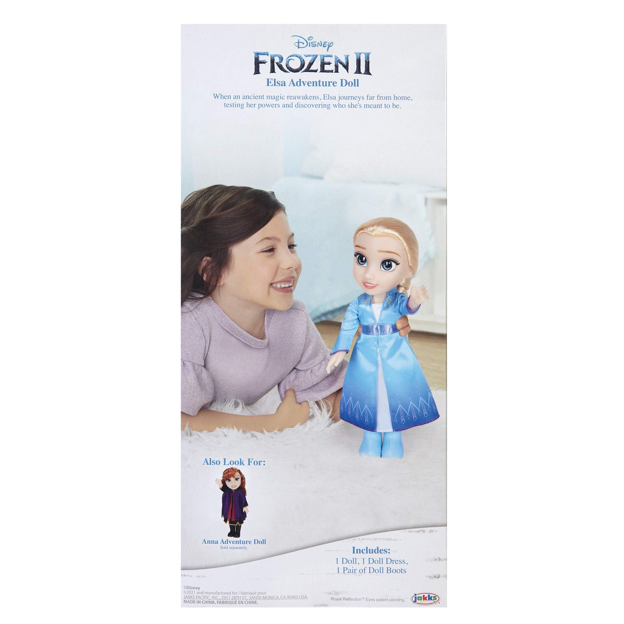 Jakks Pacific Disney Frozen 2 Elsa Travel Doll - 14"/35cm Tall with Iconic Fashion Dress and Boots 8