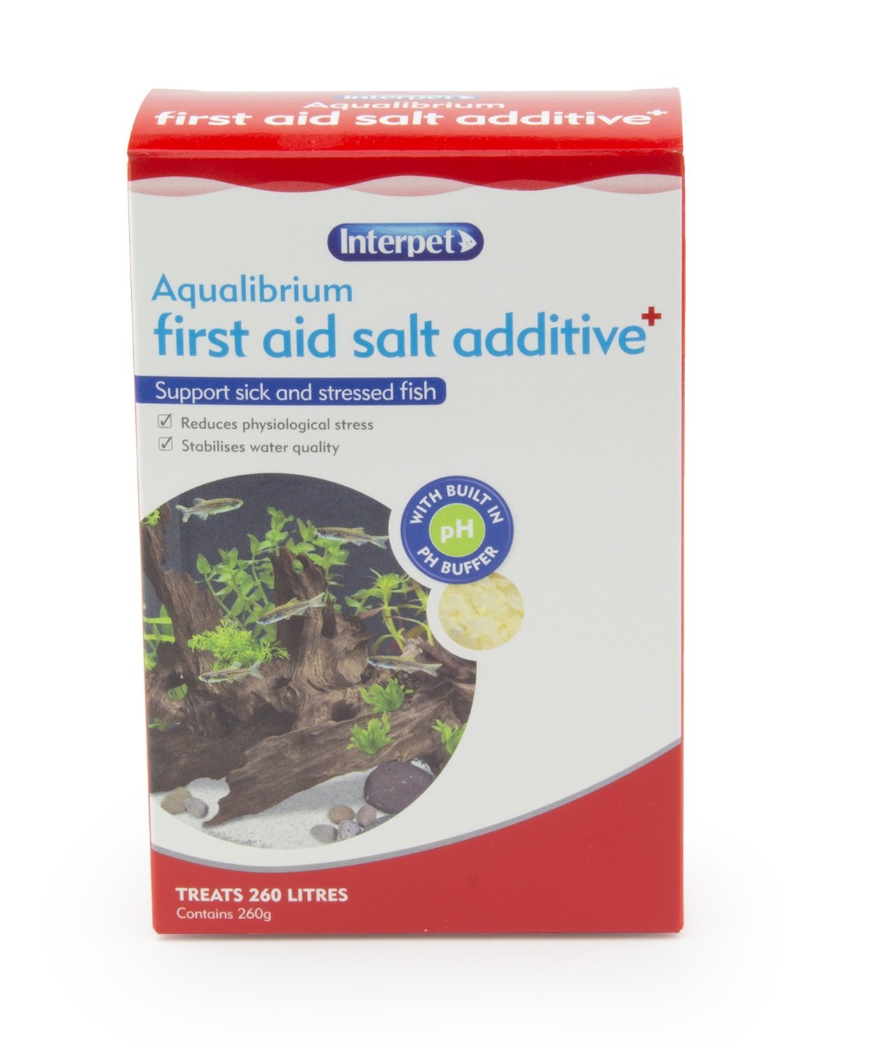Interpet Aqualibrium First Aid Salt Additive - pH Buffer & Stress Reducer | 260g 1