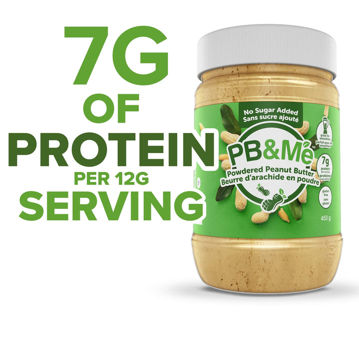PB&Me Powdered Peanut Butter, No Sugar Added, Gluten-Free, 0.906 kg 2-Pack