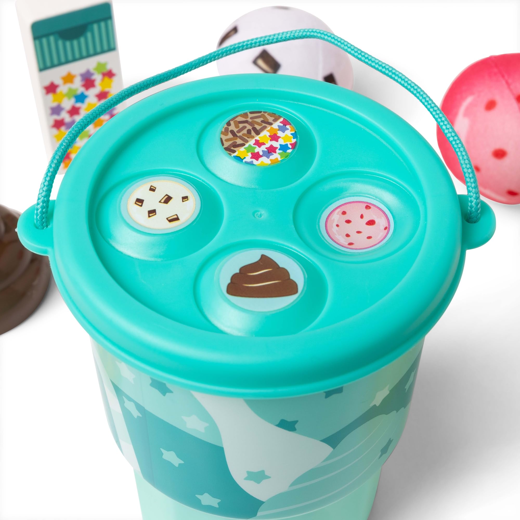 Melissa & Doug Play to Go Ice Cream Play Food Travel Toy Set - Multicolor, Wood, Ages 3+ 3