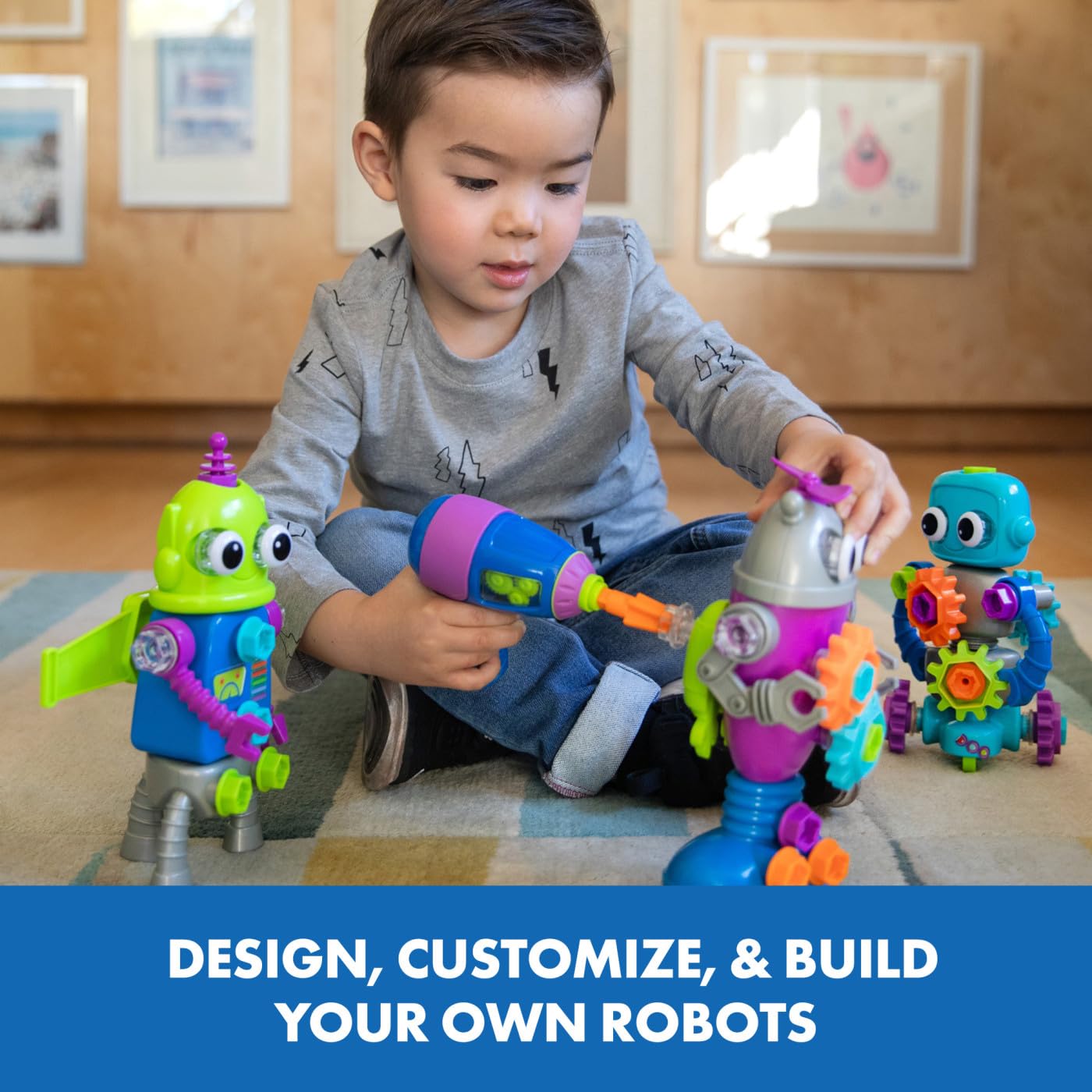 Educational Insights Design & Drill Robot Workshop Building Set | Ages 3+ | 70+ Pieces 2