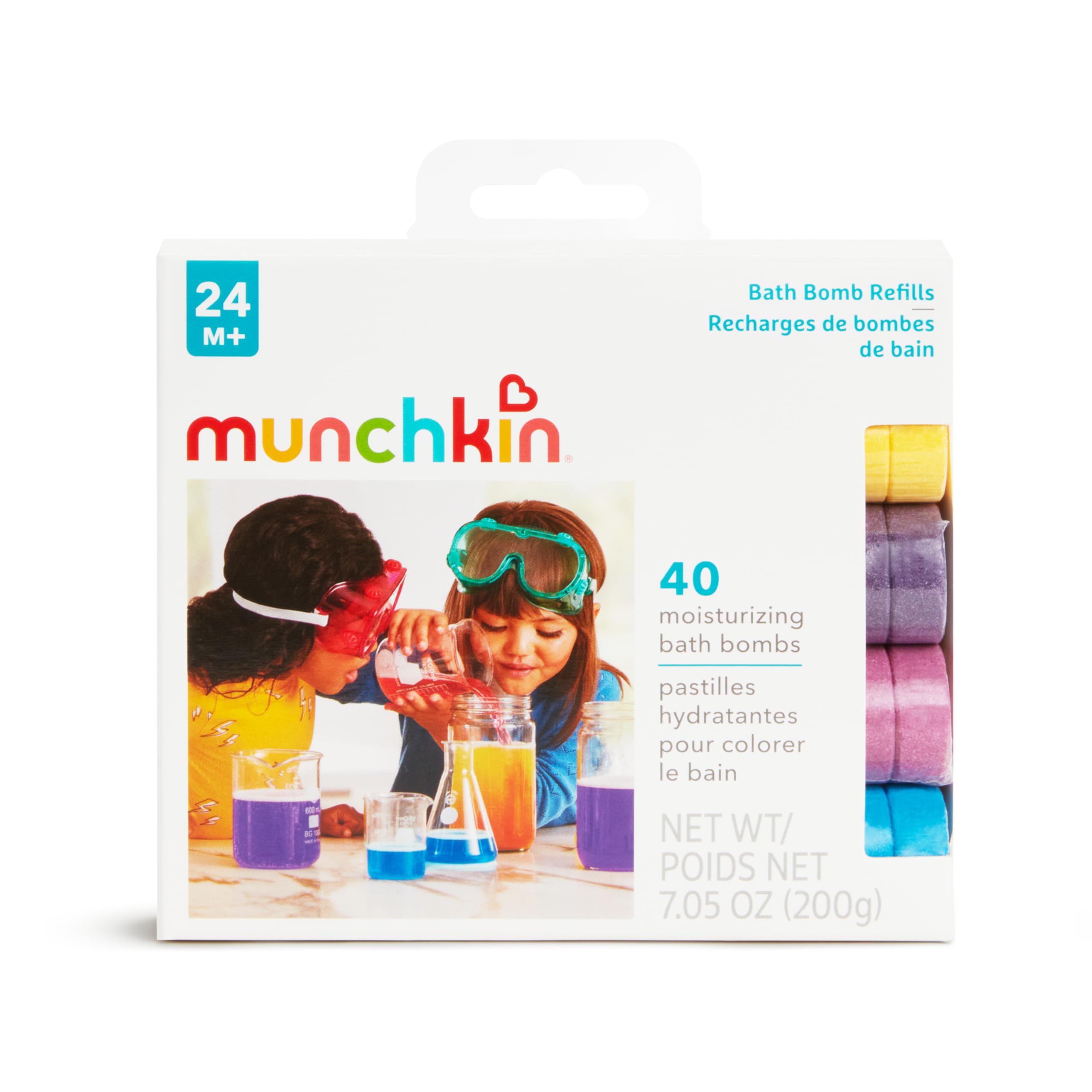 Munchkin Colour Buddies Bath Bombs - 40 Count Refill Pack | Non-Staining, Moisturizing 2