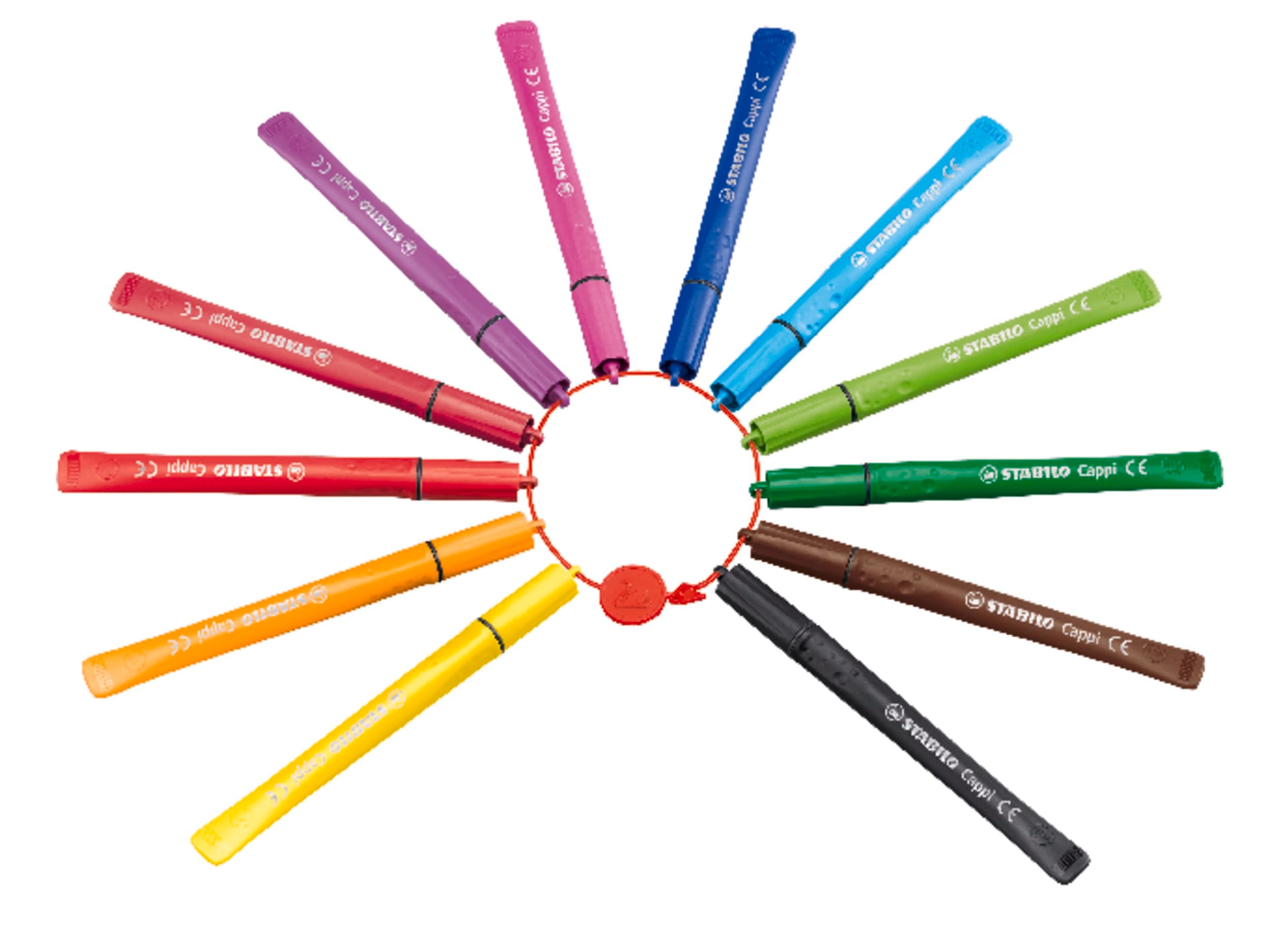 STABILO Cappi Fibre-Tip Pens - 24 Assorted Colours Pack | 1mm Line Width | Washable Ink 5