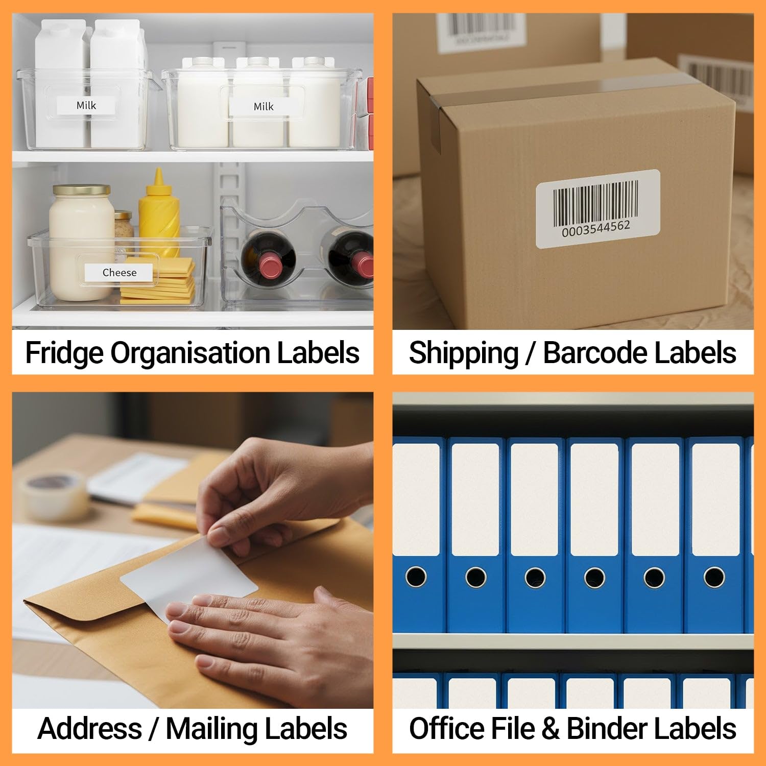 eCompostable Direct Thermal Printer Labels - 50mm x 25mm, 1000 Roll, Self-Adhesive Perforated 7