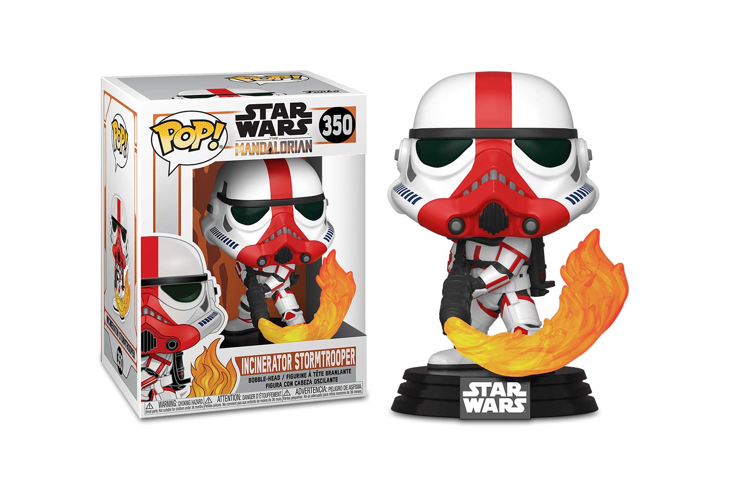 Funko Pop! Star Wars: The Mandalorian - Incinerator Stormtrooper with Red Stripe Vinyl Figure 3