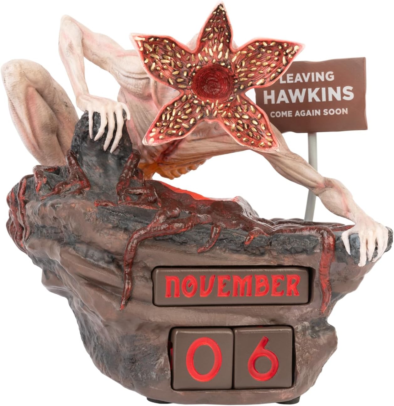 Grupo Erik Stranger Things Demogorgon Perpetual Flip Calendar - Resin Desk Display 1