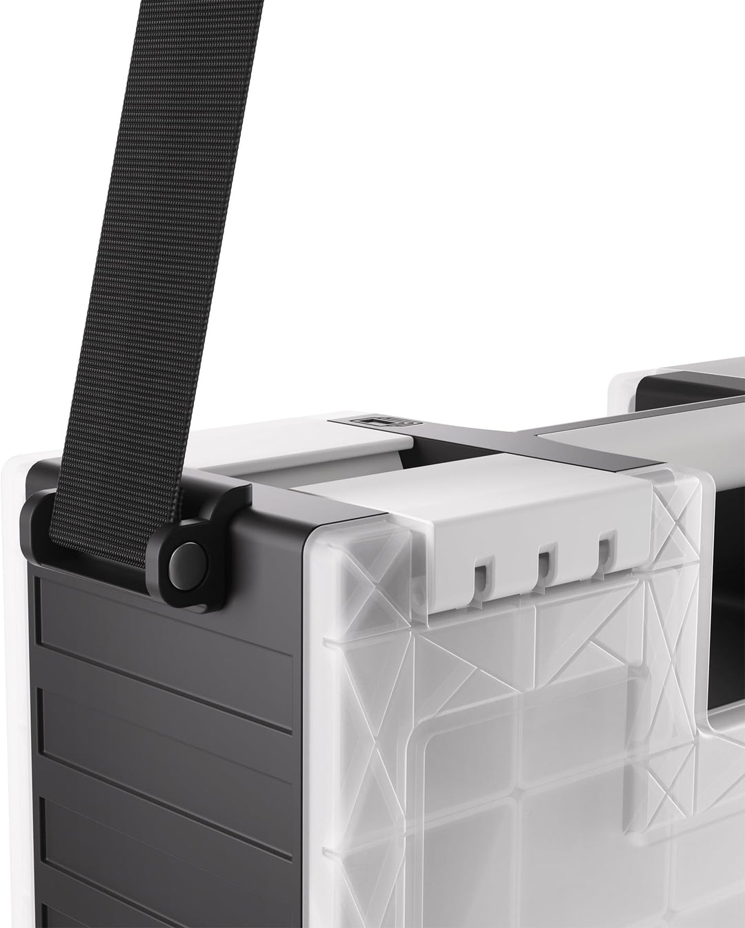 Gamegenic Game Castle Black/White/Clear - Double-Sided Card and Token Storage Case