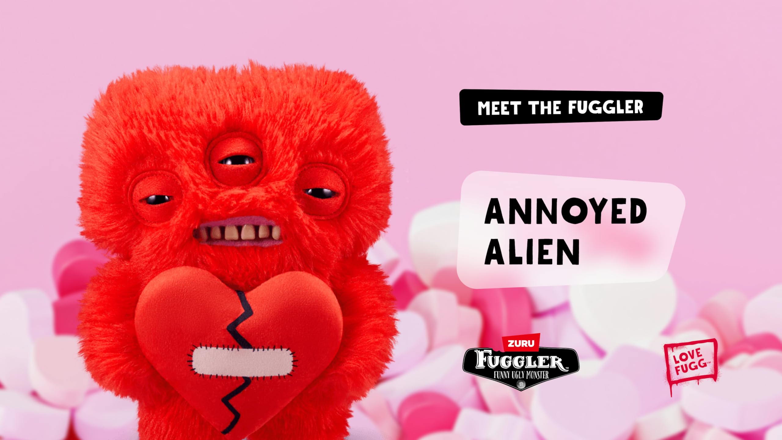 Fuggler Love Fugg by ZURU - Annoyed Alien Red Plush Collectible Toy 2