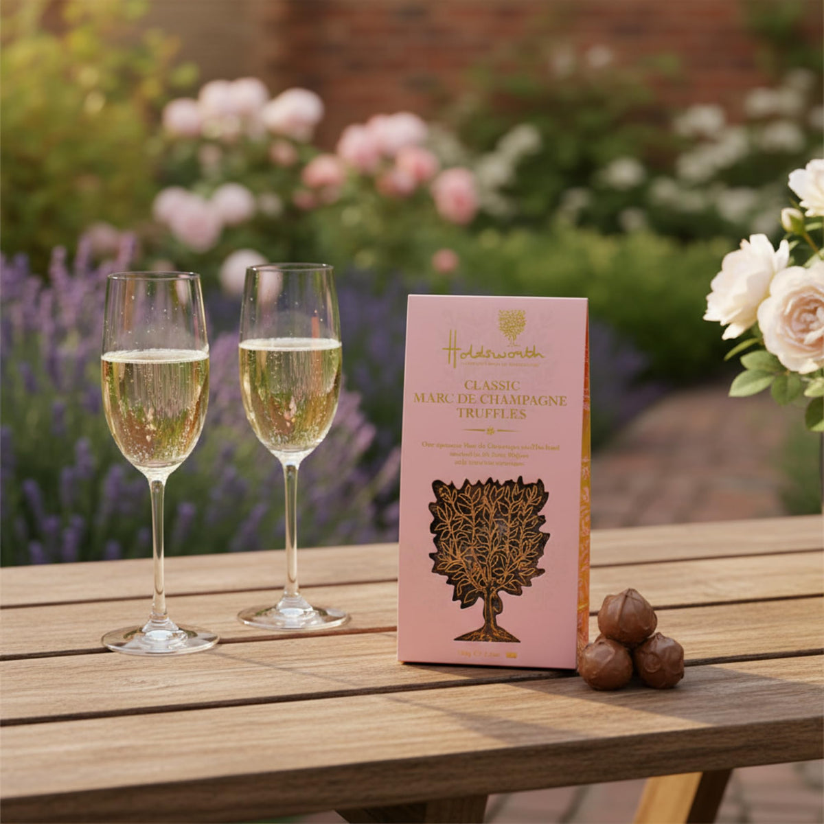 Holdsworth Marc de Champagne Chocolate Truffles - 100 g Milk Chocolate