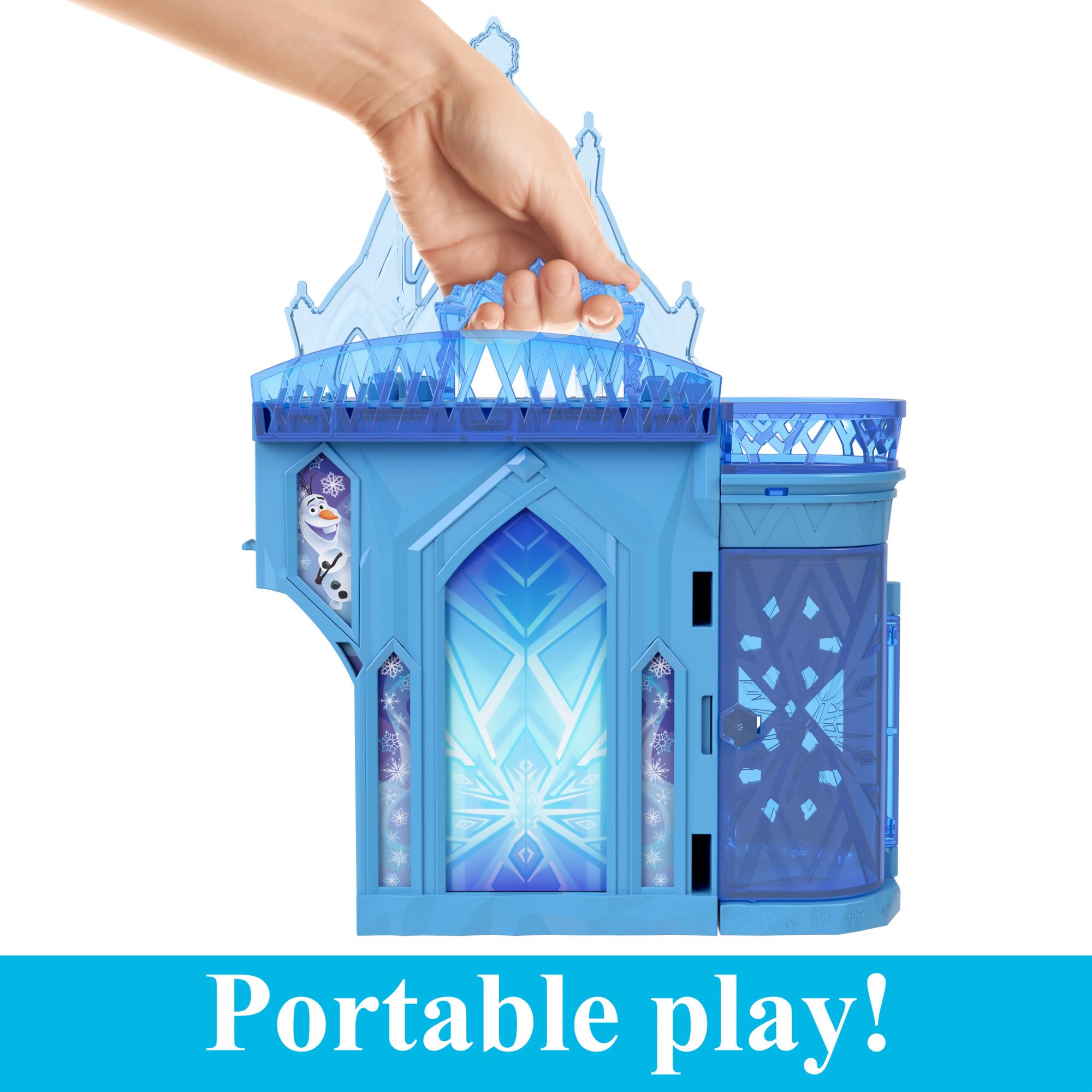 Mattel Disney Frozen Elsa's Ice Palace Stackable Playset with Small Doll and 8 Pieces 3