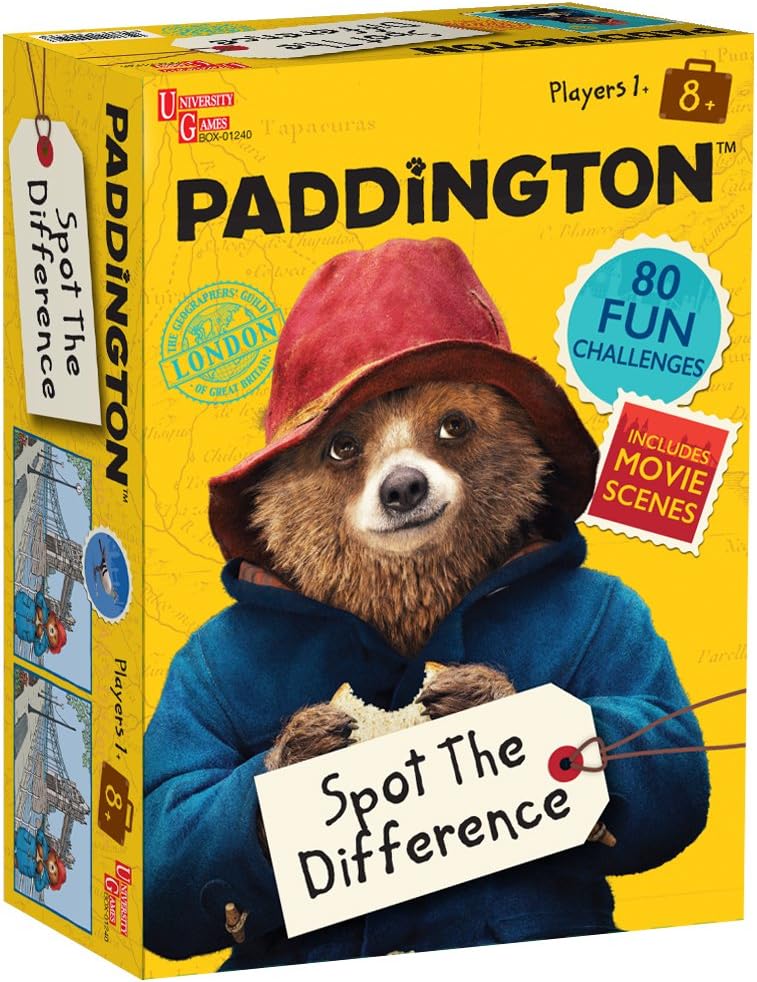 Paddington Bear Spot the Difference Game - 80 Challenges Board Game 1
