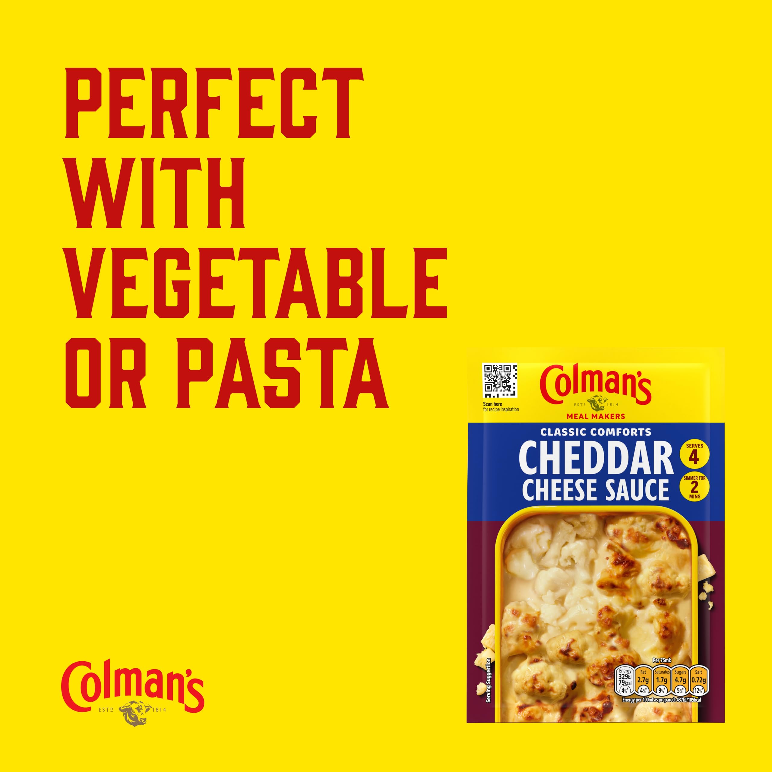 Colman's Meal Maker Cheddar Cheese Sauce Mix - Classic Comforts | 4 Servings | 40g