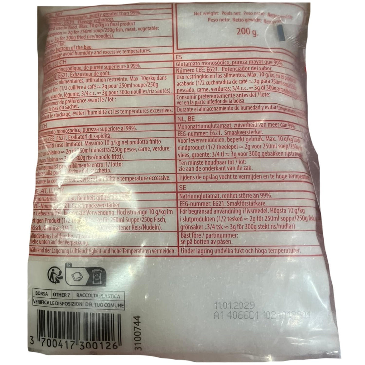 Aji-No-Moto Monosodium Glutamate Seasoning - 200 g
