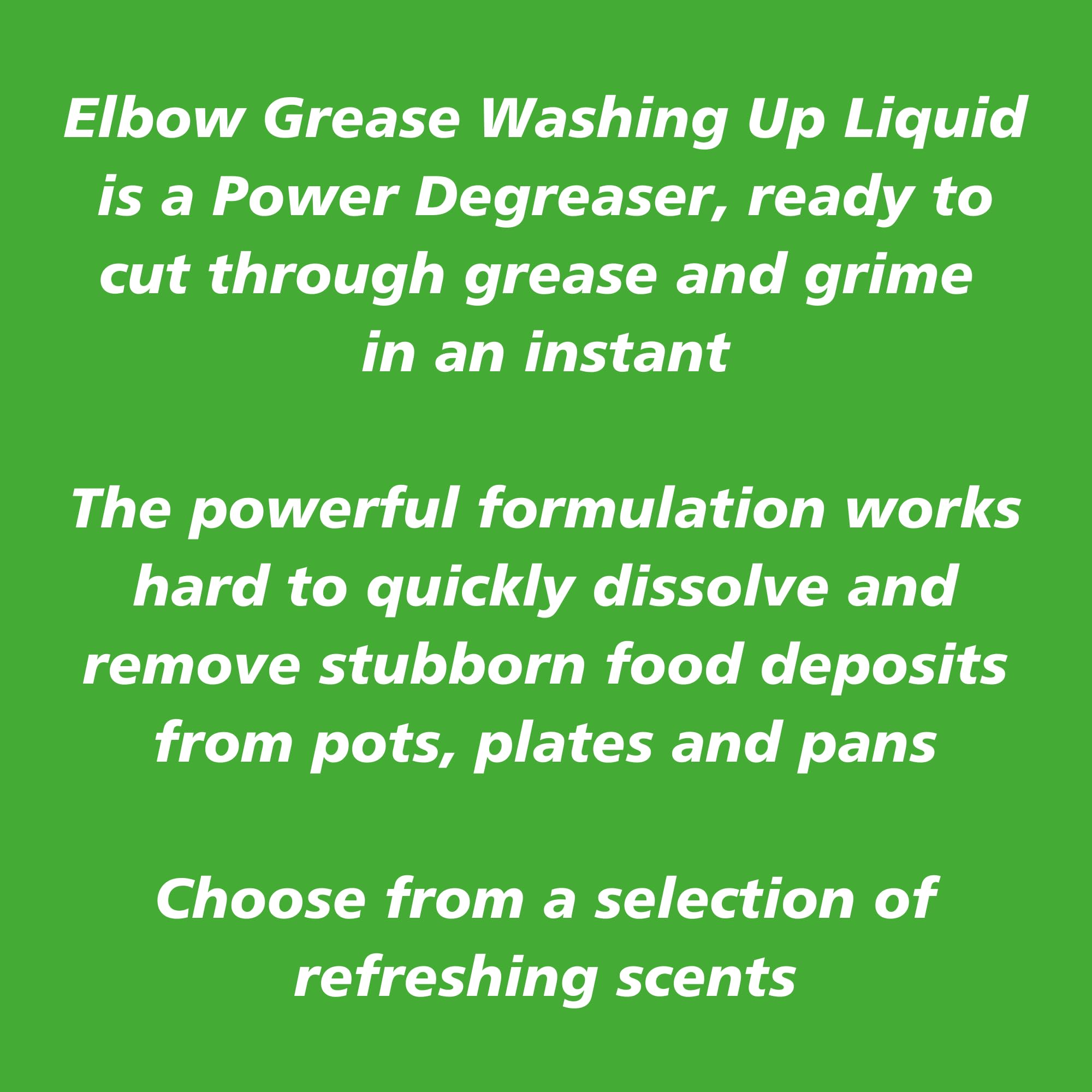 Elbow Grease Washing-Up Liquid - Powerful Degreaser, Streak-Free Shine, Cranberry & Orange Scent, 600ml 4