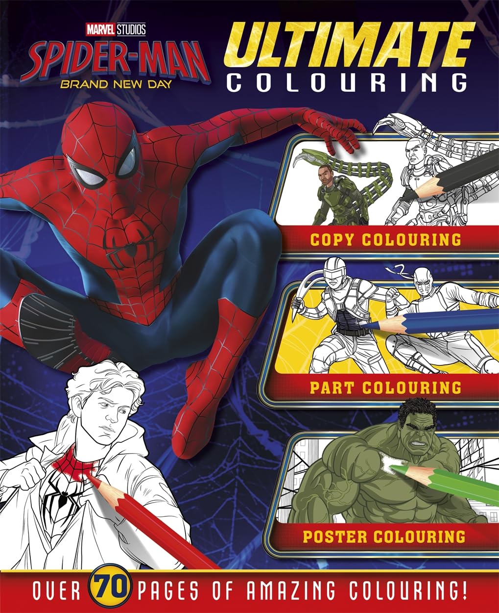 Marvel Studios Spider-Man Brand New Day: Ultimate Colouring Book - 72 Pages, Ages 3–6