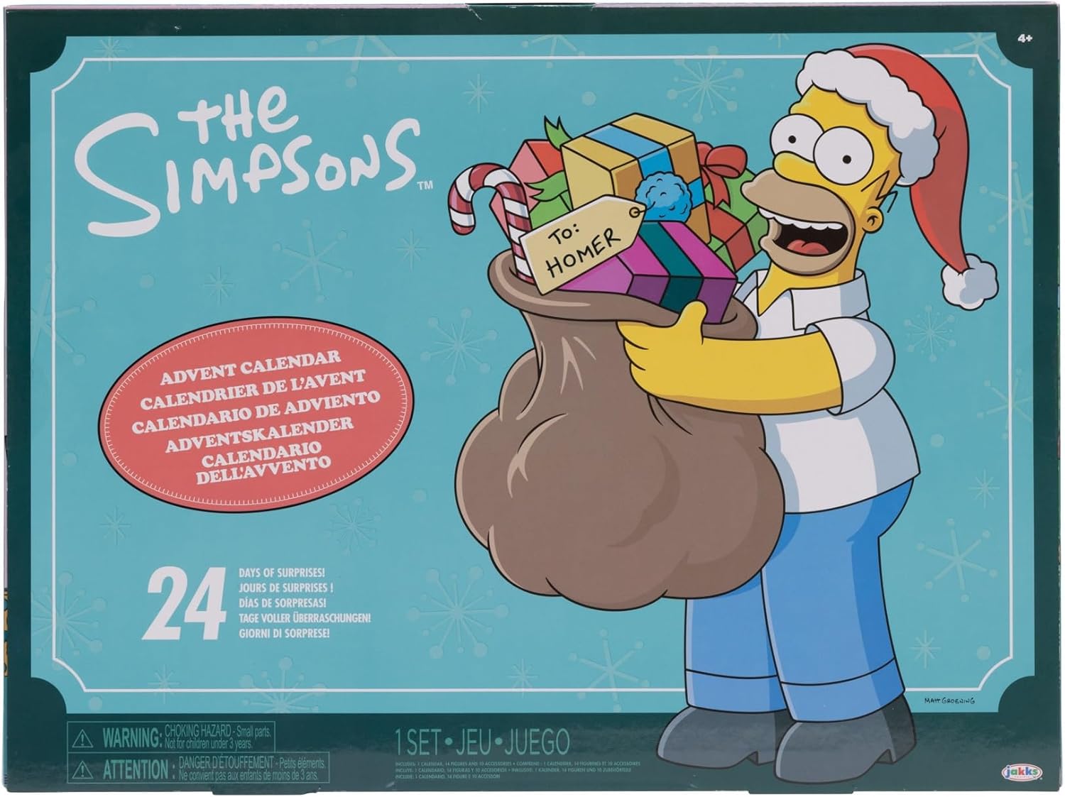 JAKKS Pacific The Simpsons Advent Calendar 2024 - 24 Days of Holiday Surprise Collectibles 1