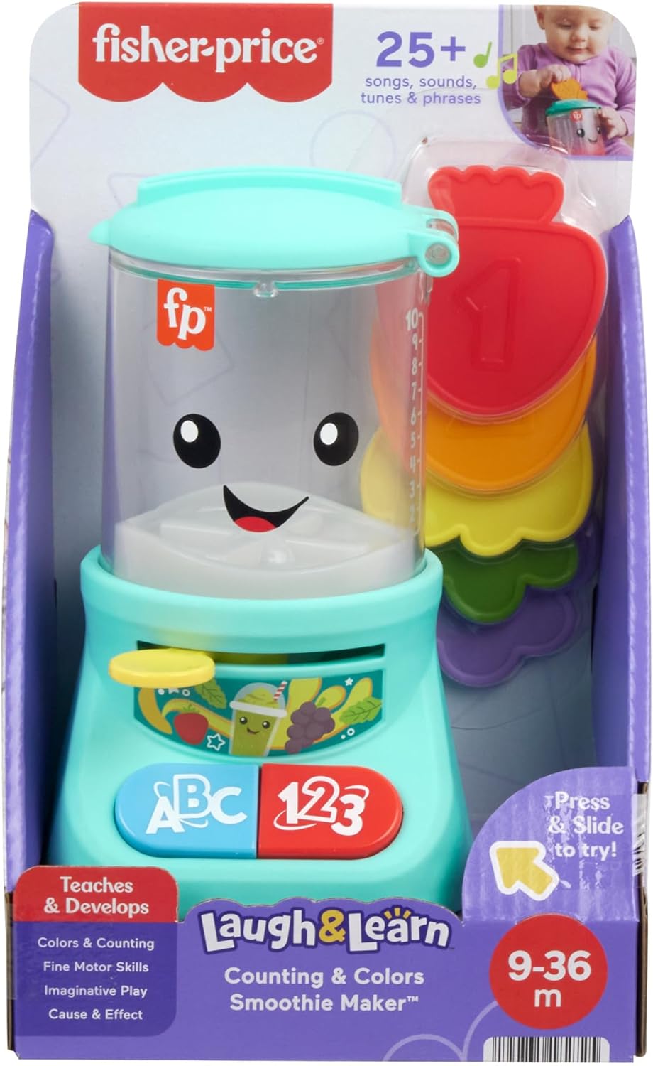 Fisher-Price Laugh & Learn Baby & Toddler Toy Counting & Colors Smoothie Maker P 2