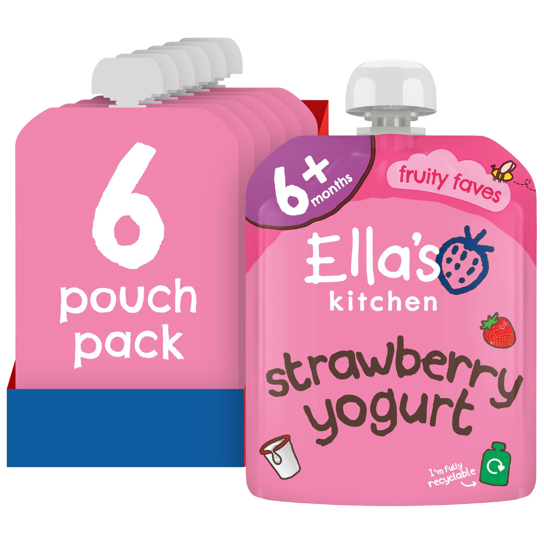 Ella's Kitchen - Greek Yoghurt & Strawberries Organic Snack (6 x 90g)